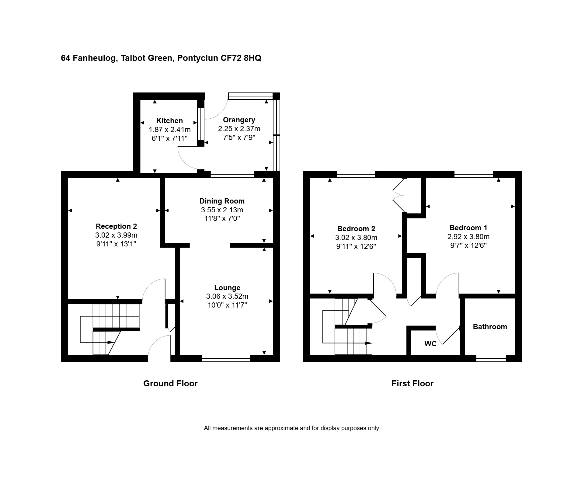 64, Fanheulog, Talbot Green floorplan
