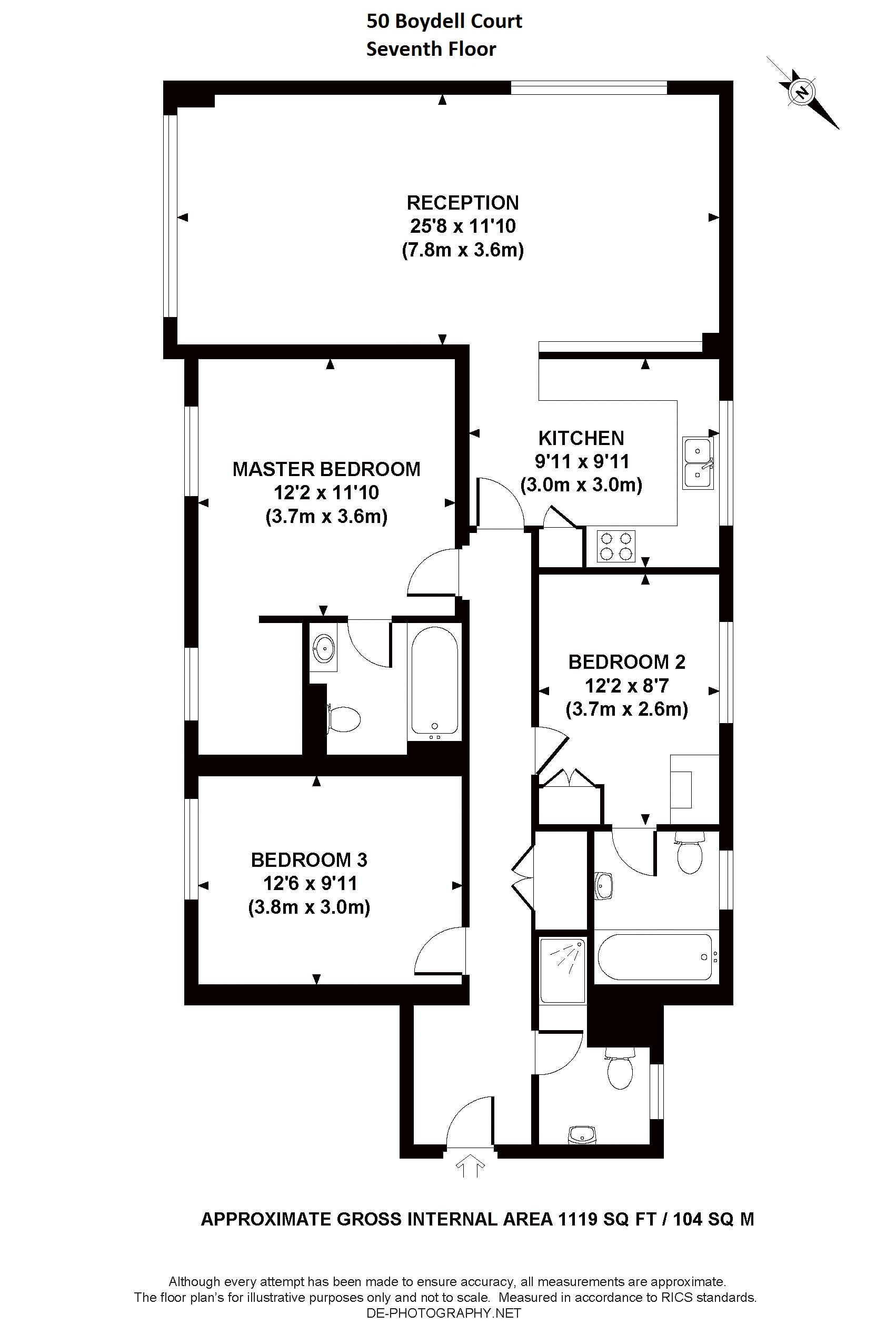 3 Bedrooms Flat to rent in Boydell Court, St Johns Wood NW8