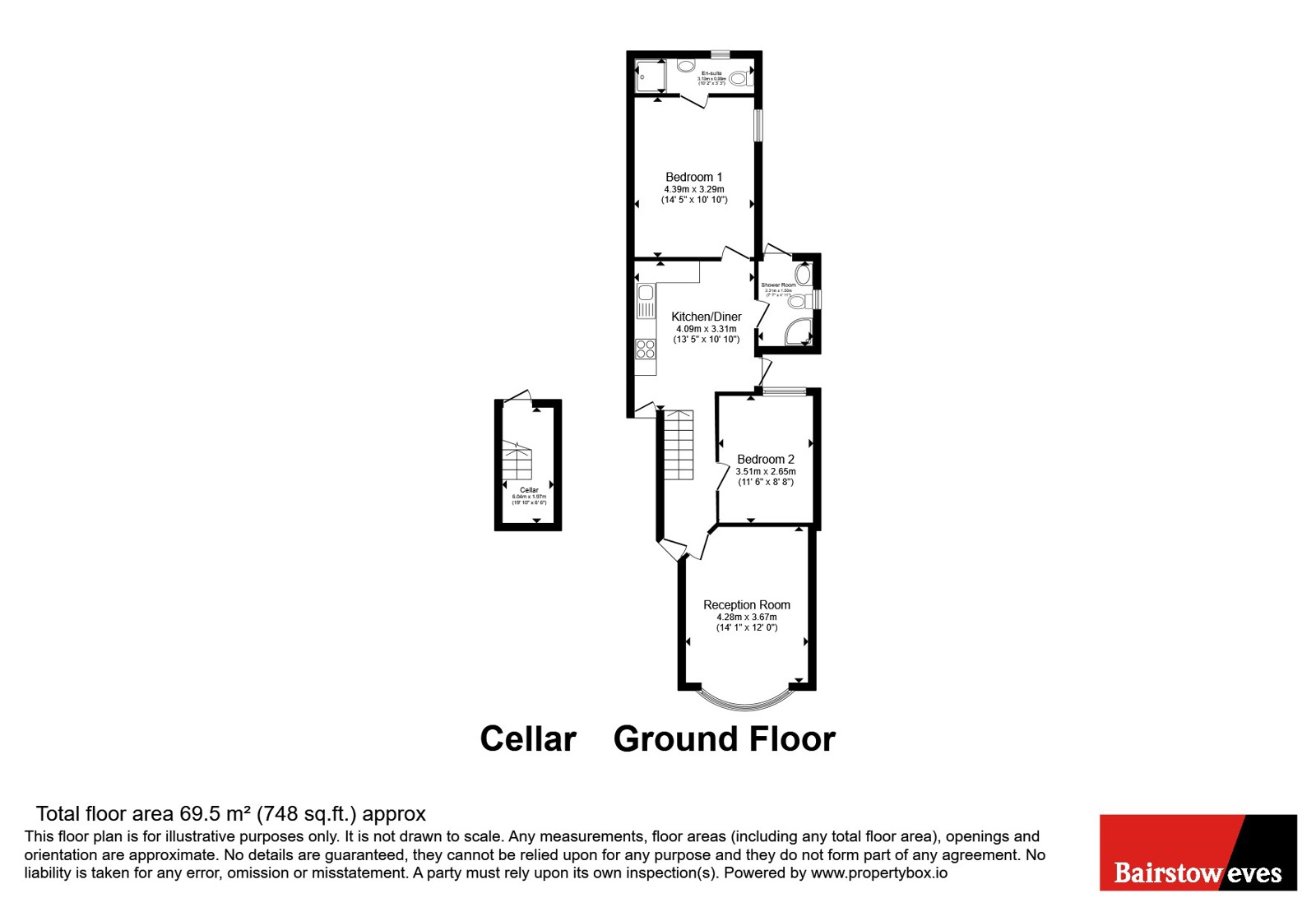 Flat A, 1, Kings Road, London floorplan