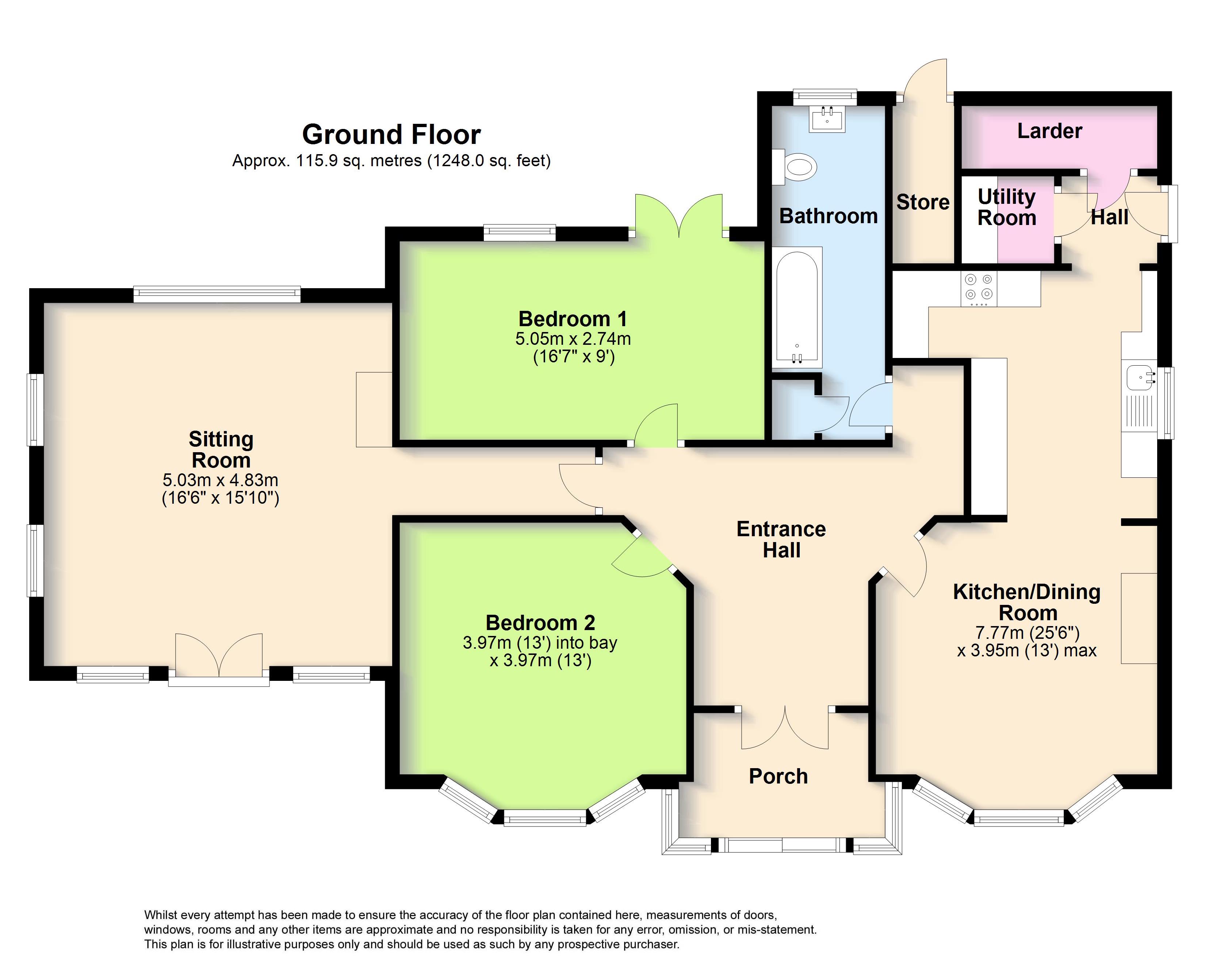 Clara Cottage, 4, Burford Close, Worthing floorplan
