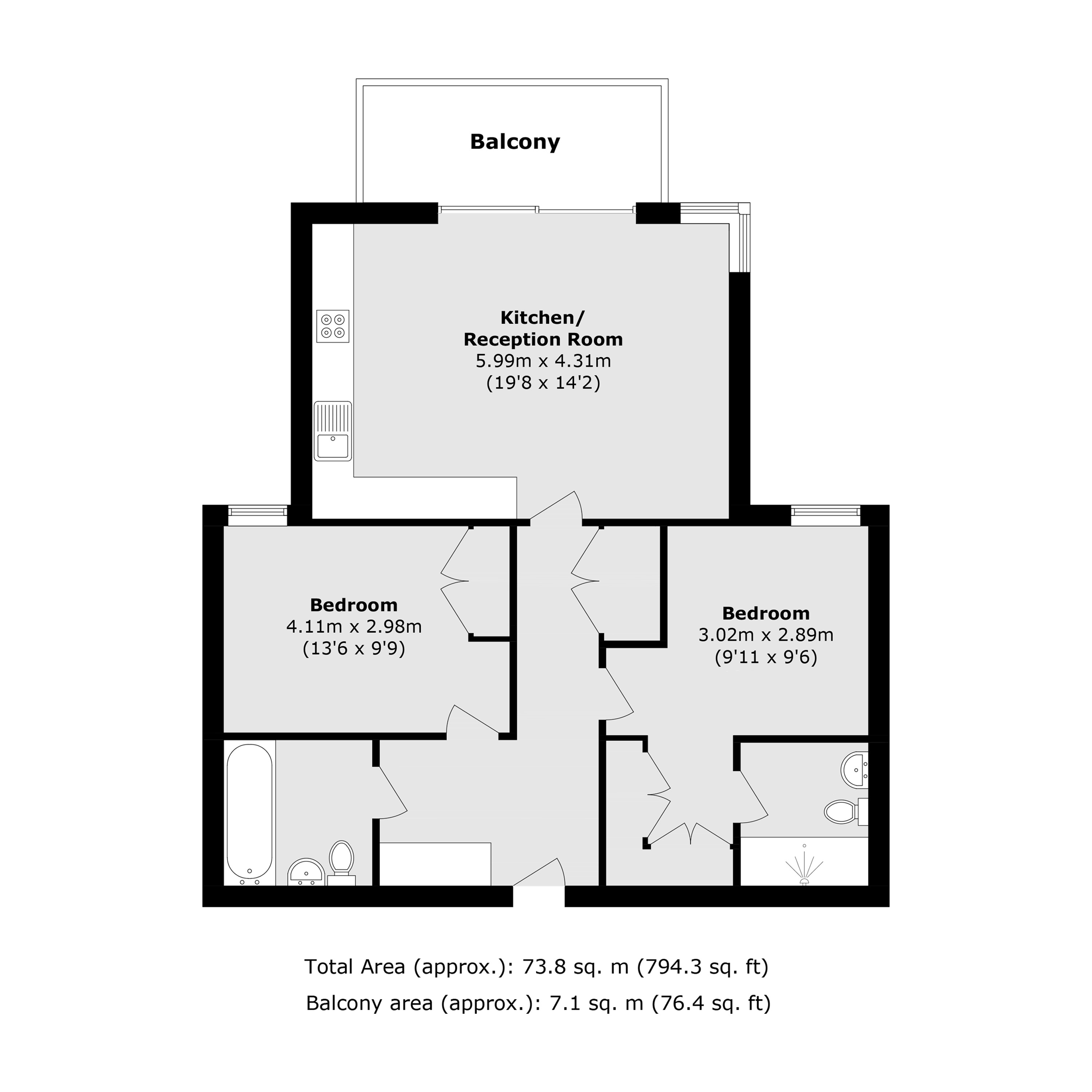 214,, Vermont House, London floorplan