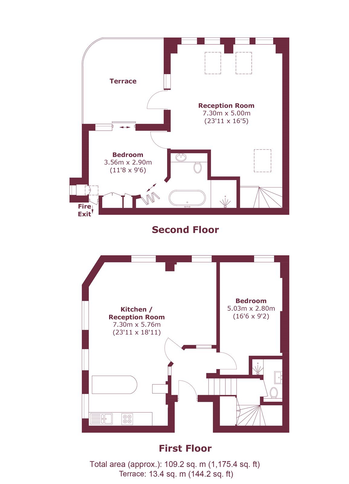 83A,, Wellington Row, London floorplan