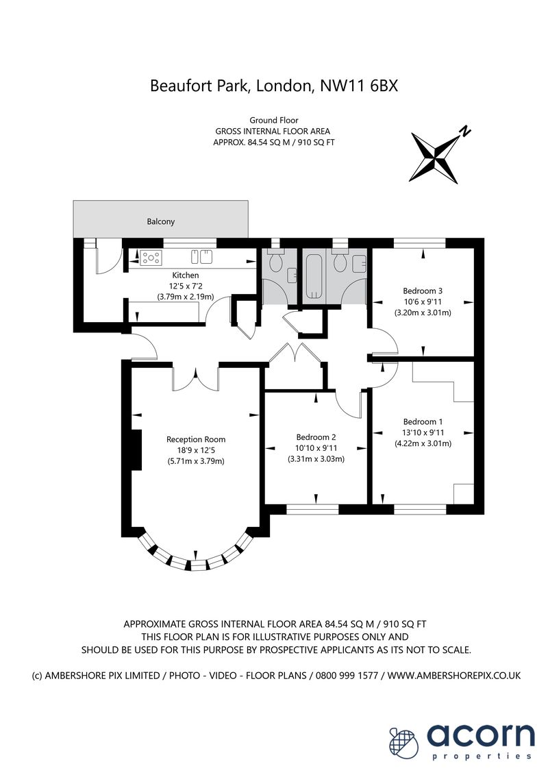 68, Beaufort Park, London floorplan