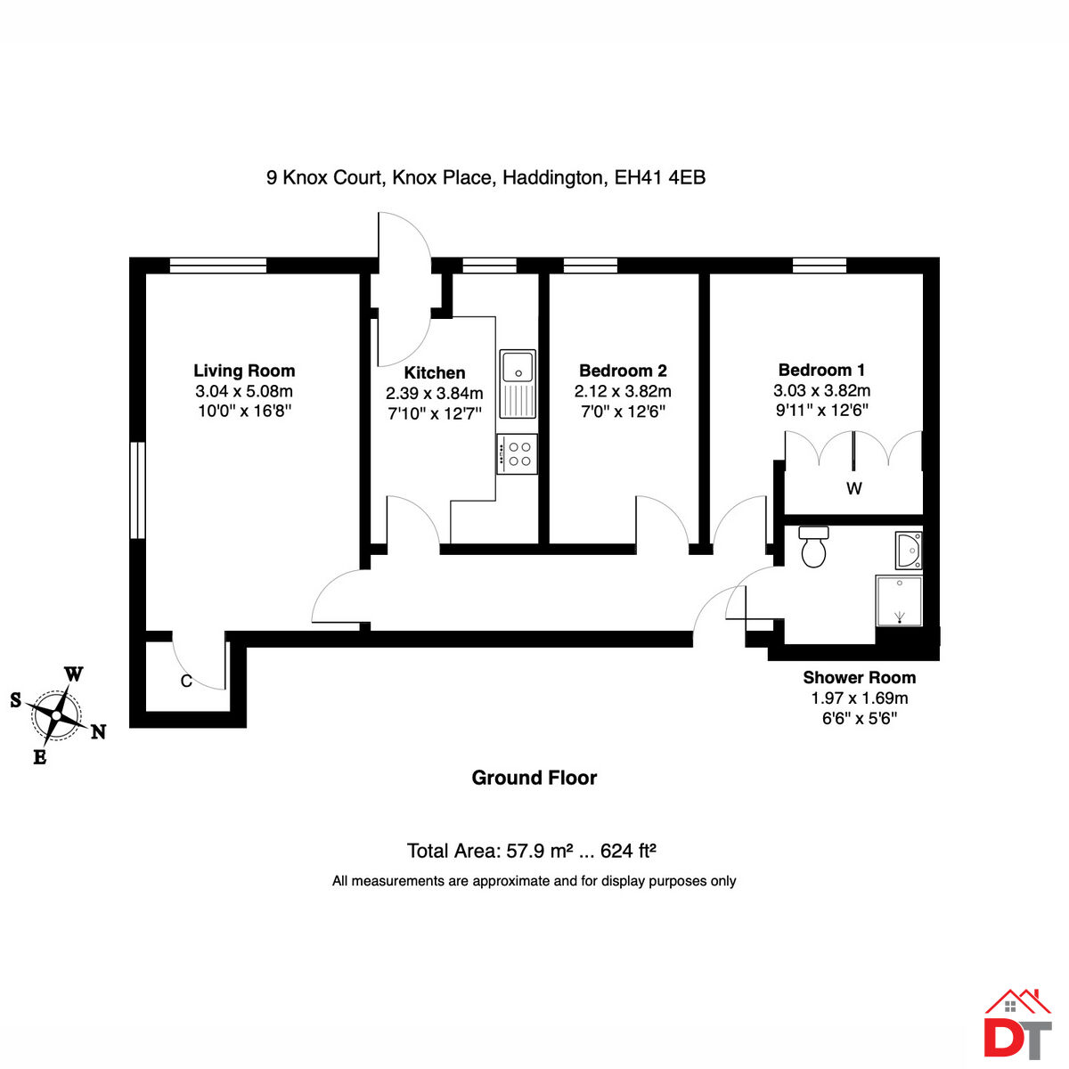 9 Knox Court, Knox Place, Haddington floorplan