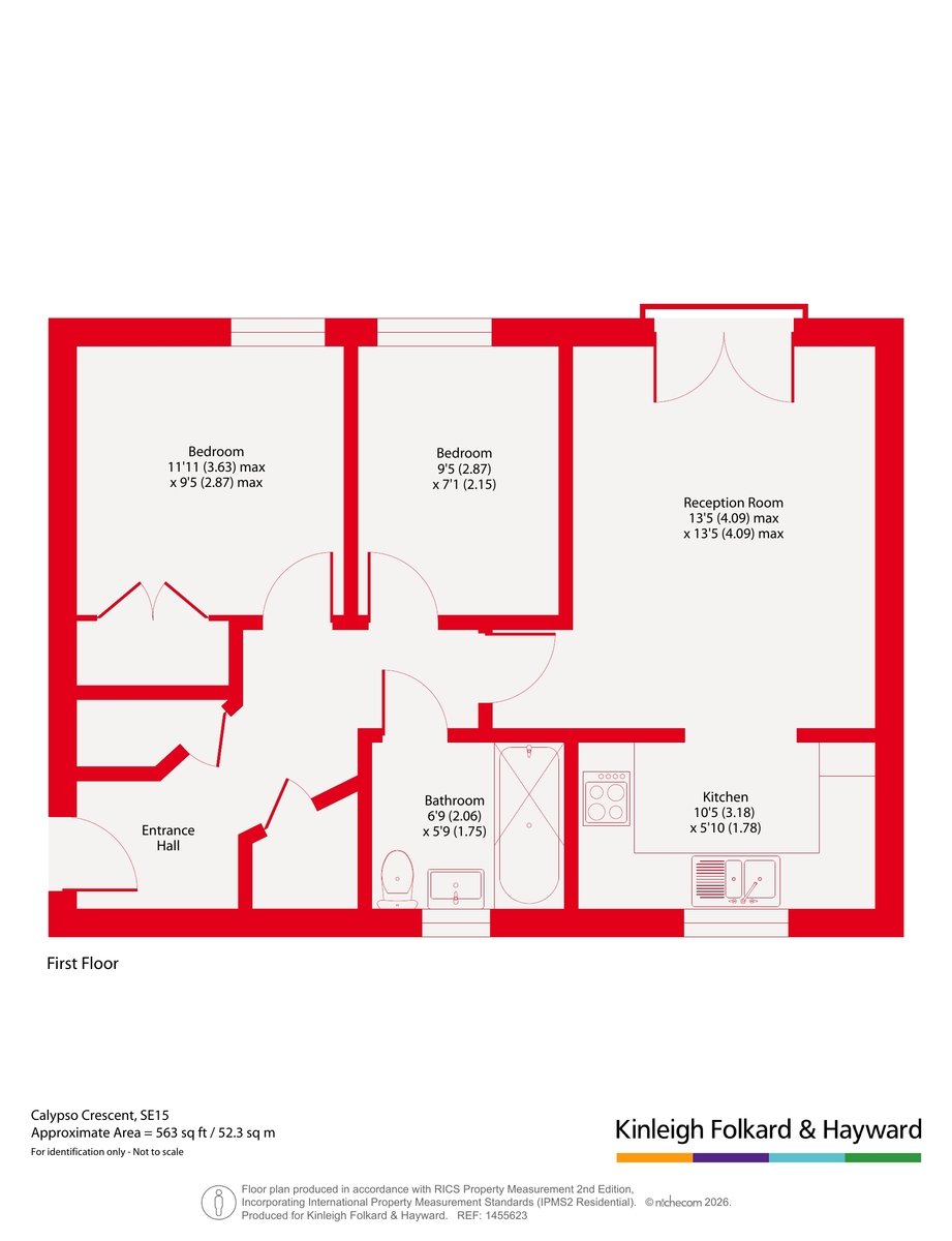 Flat 5 Eddington Court, 33, Calypso Crescent, London floorplan
