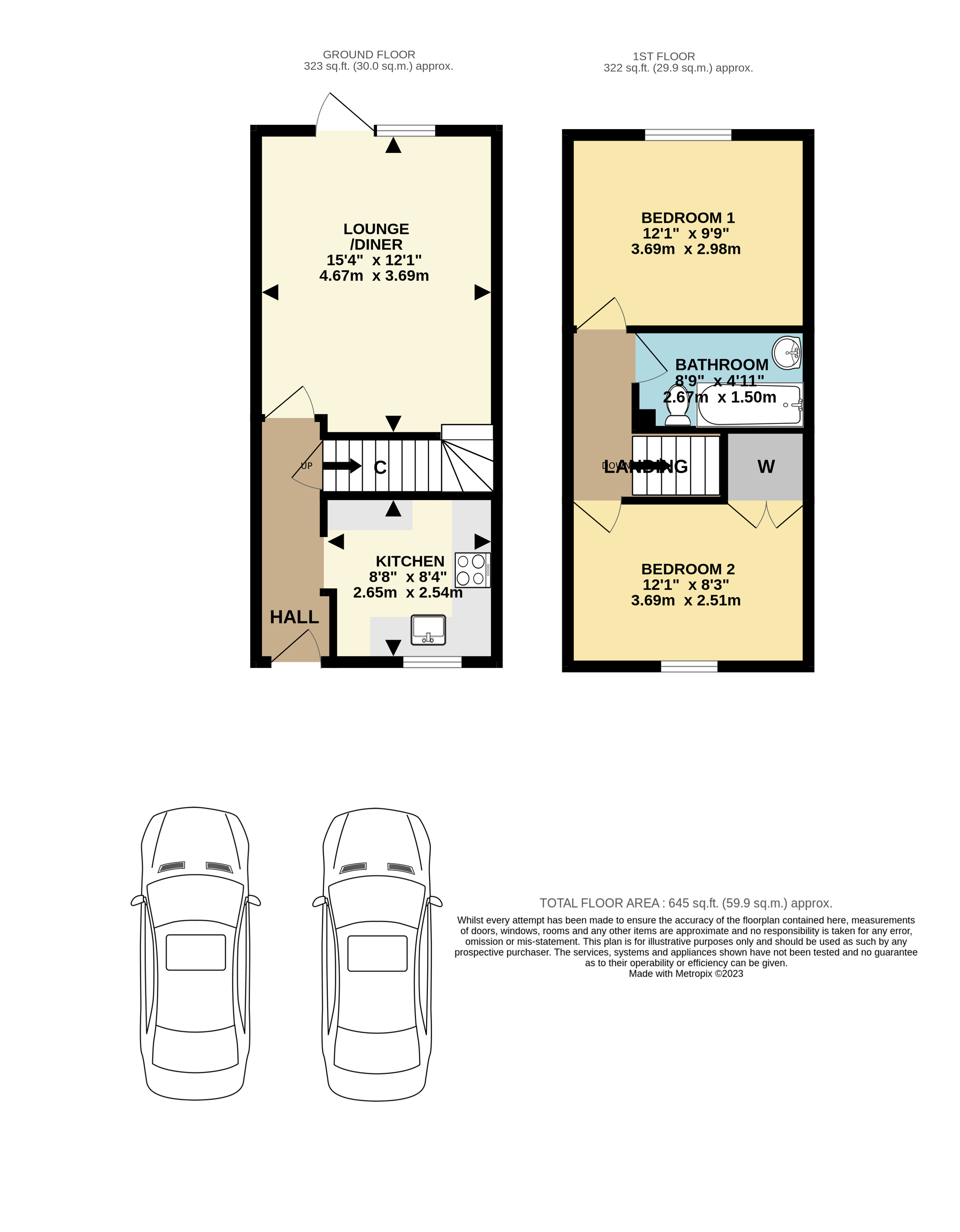 Forest Close, Launton, Bicester OX26, 2 bedroom terraced house for sale