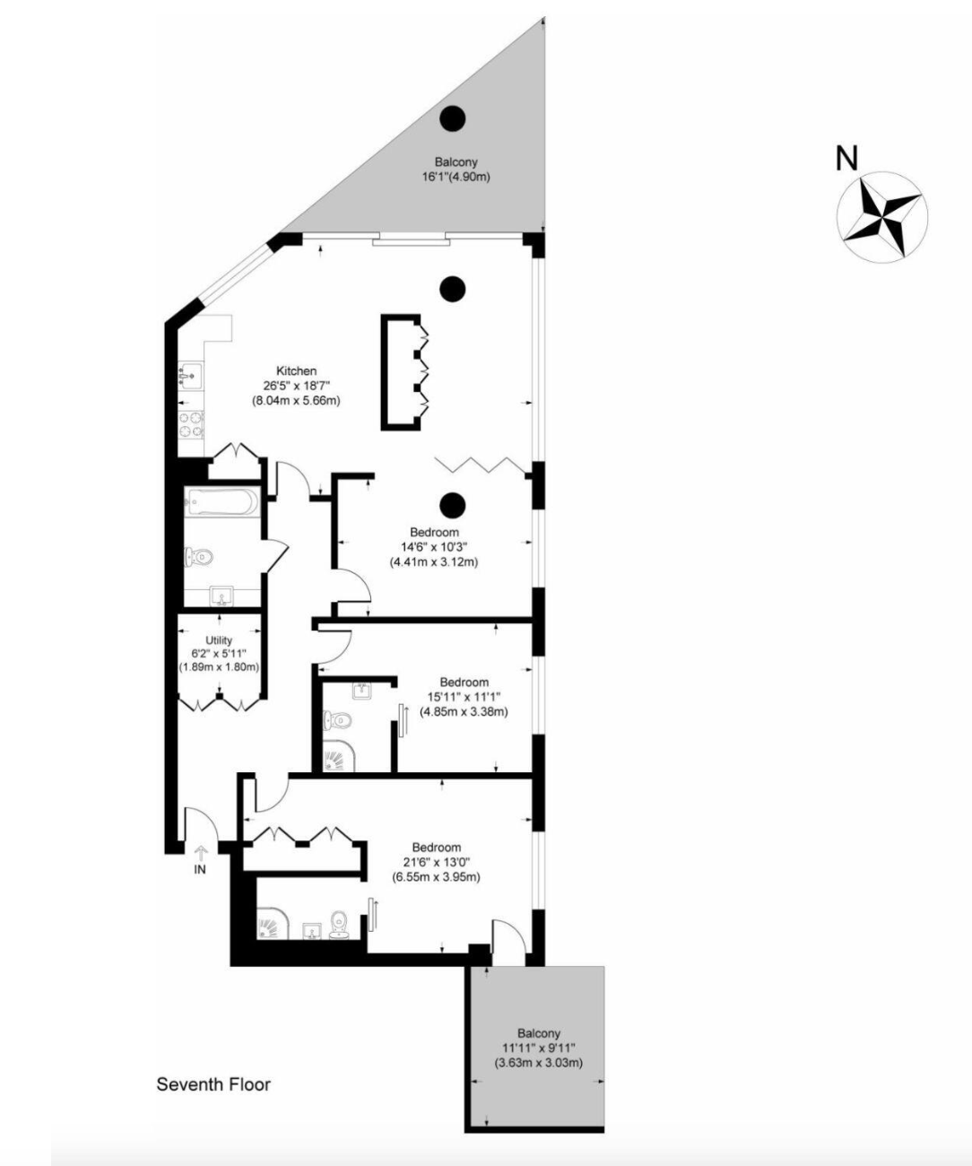 90, Tudor House, Duchess Walk, London floorplan
