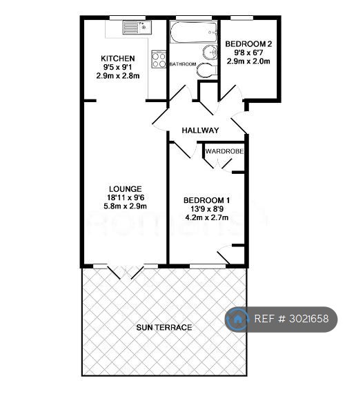 Flat, Greys Court Sidmouth Street, Reading floorplan