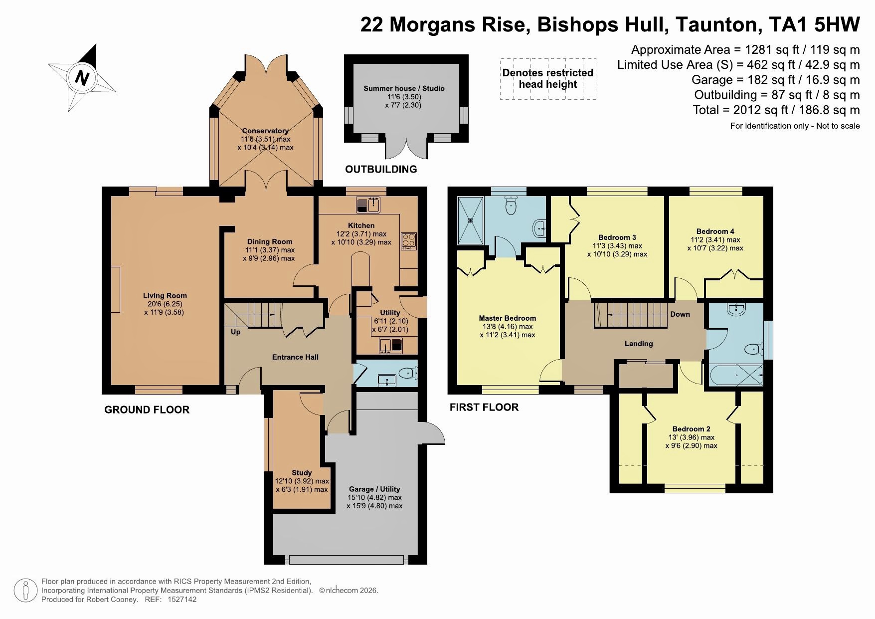 22 Morgans Rise, Taunton floorplan