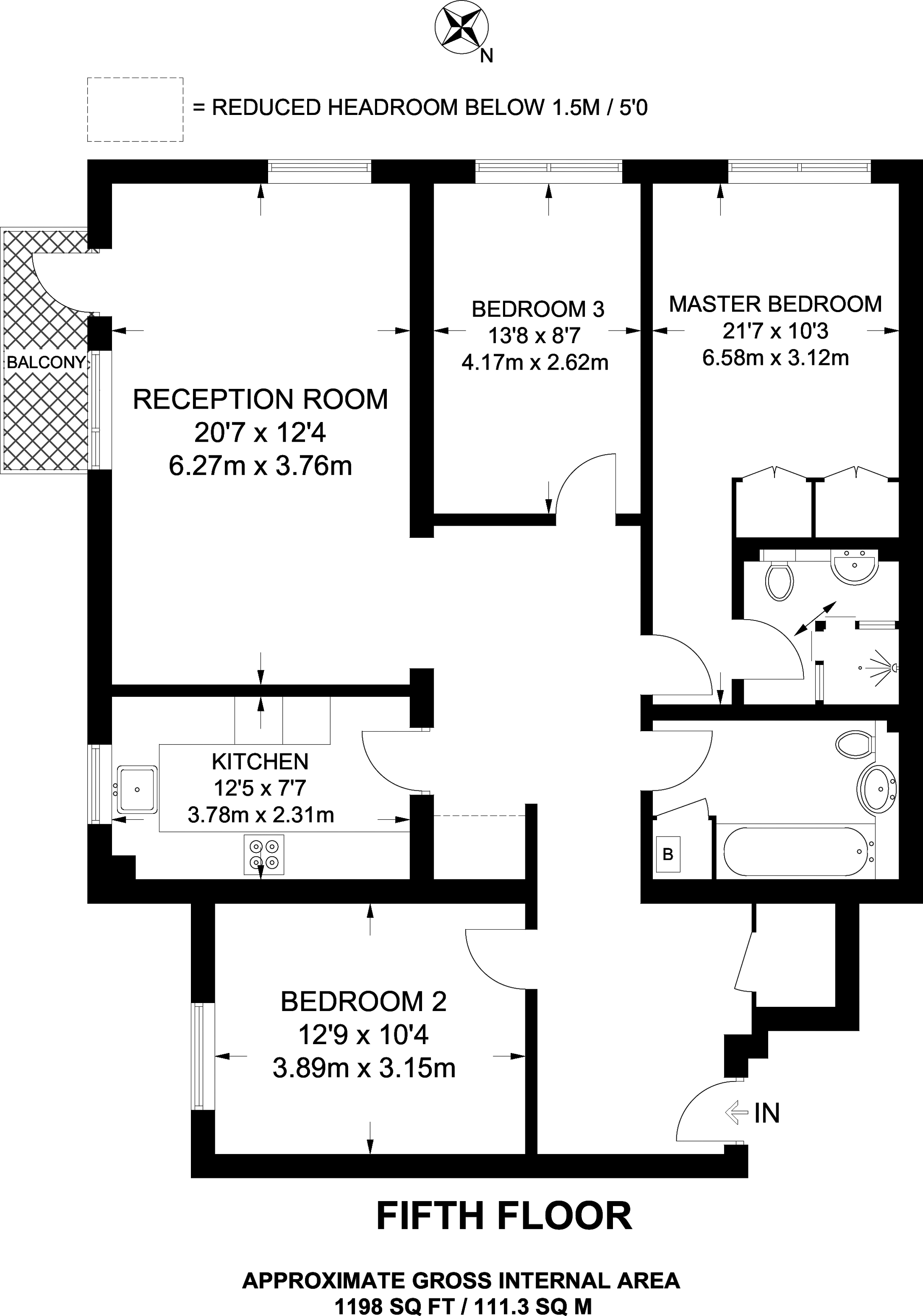 3 Bedrooms Flat to rent in Princess Court, Highgate N6