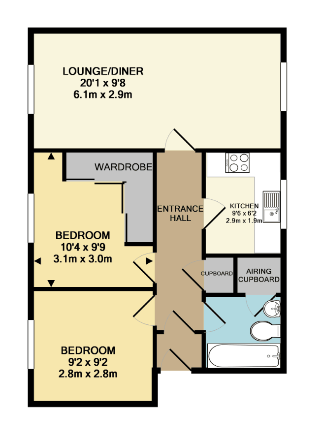 2 Bedrooms Flat to rent in Charnwood House, Rembrandt Way, Reading RG1