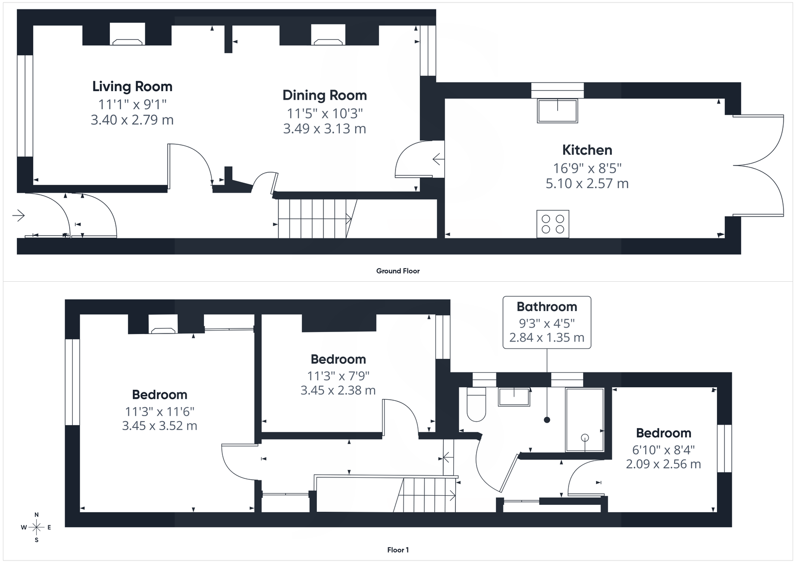 3 Thorley Terrace, Milton Road, Heene floorplan