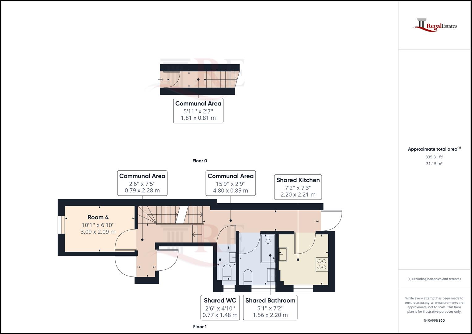 Room 4, F/F Flat 36, Beaconsfield Road, London floorplan