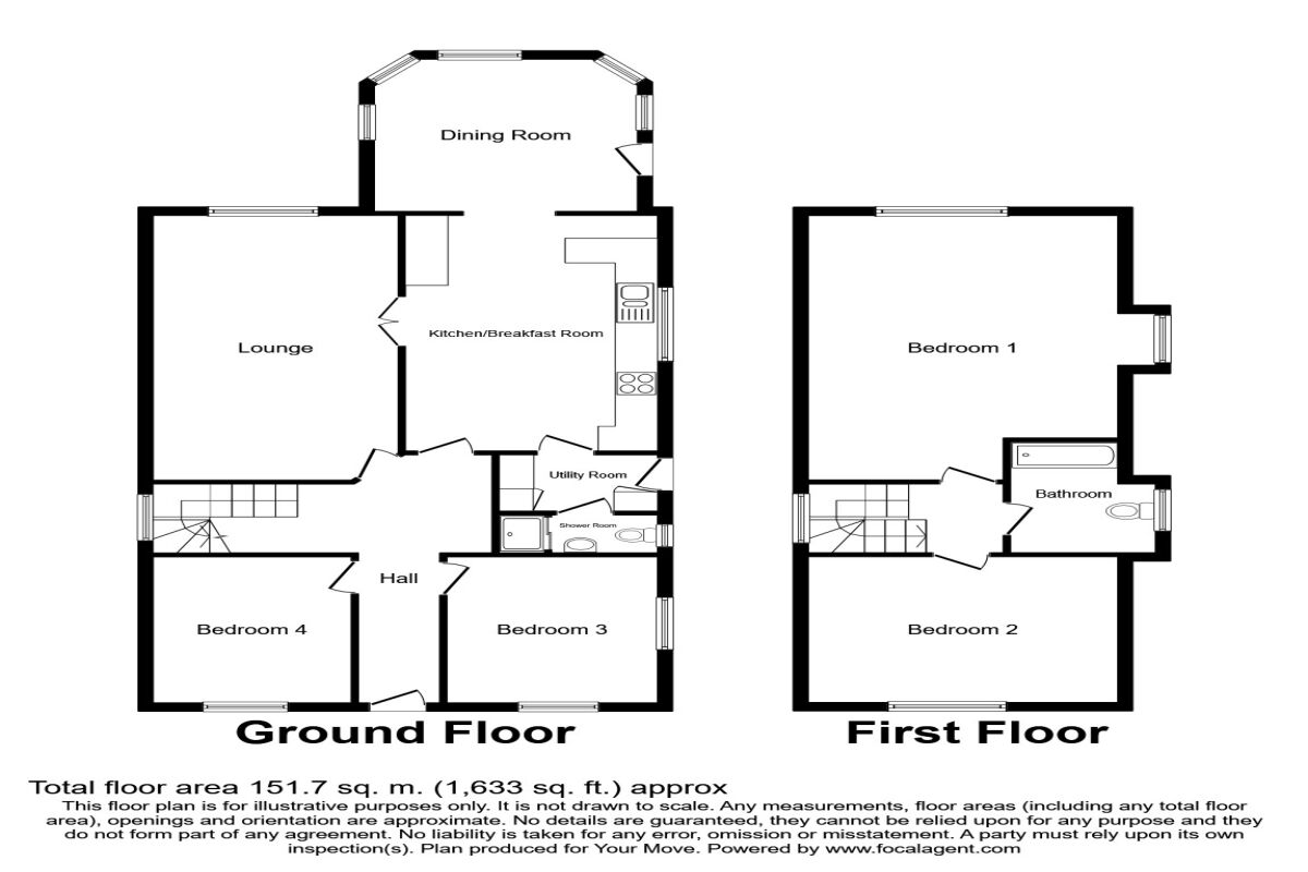 Ashby Road, Coalville LE67, 4 bedroom bungalow for sale 54093770
