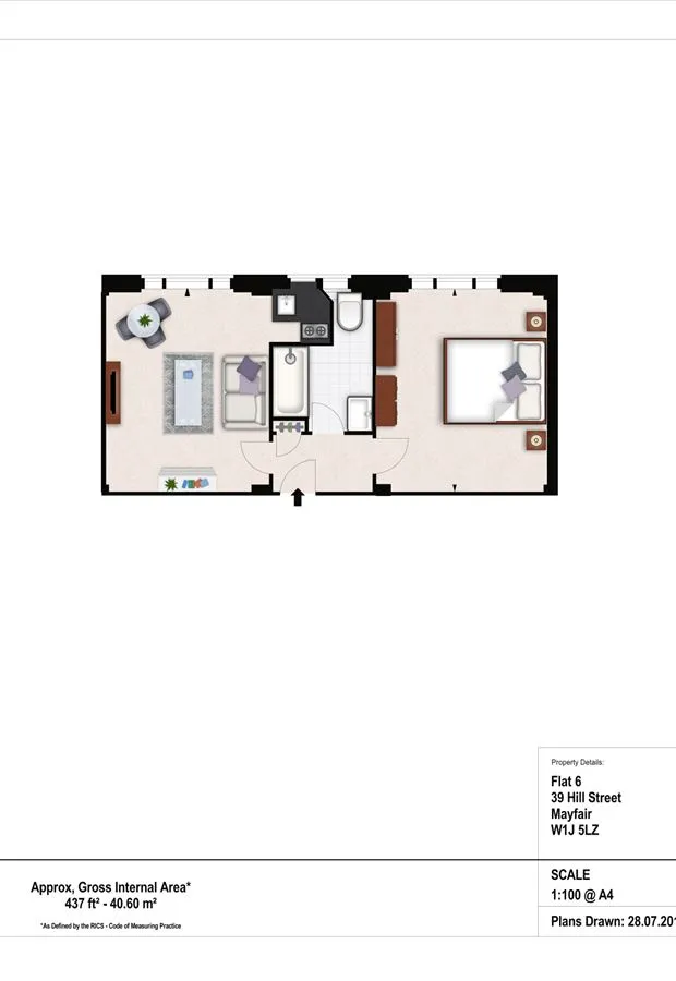 4, 39, Hill Street, London floorplan