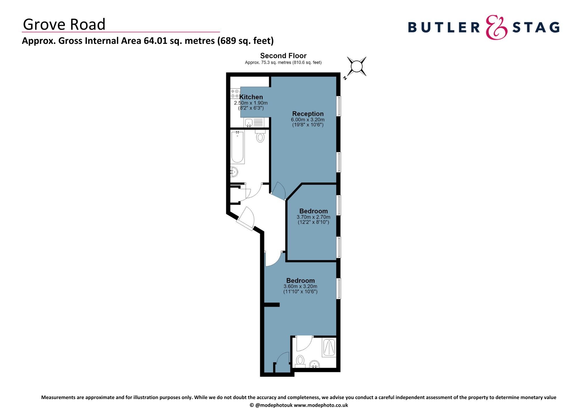 Flat 4, 52 Grove Road, London floorplan