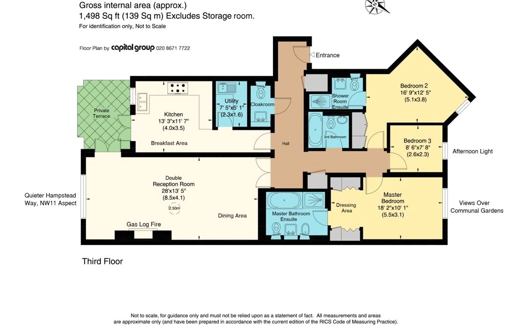 3 Bedrooms Flat to rent in Mountview Close, Hampstead Way, London NW11