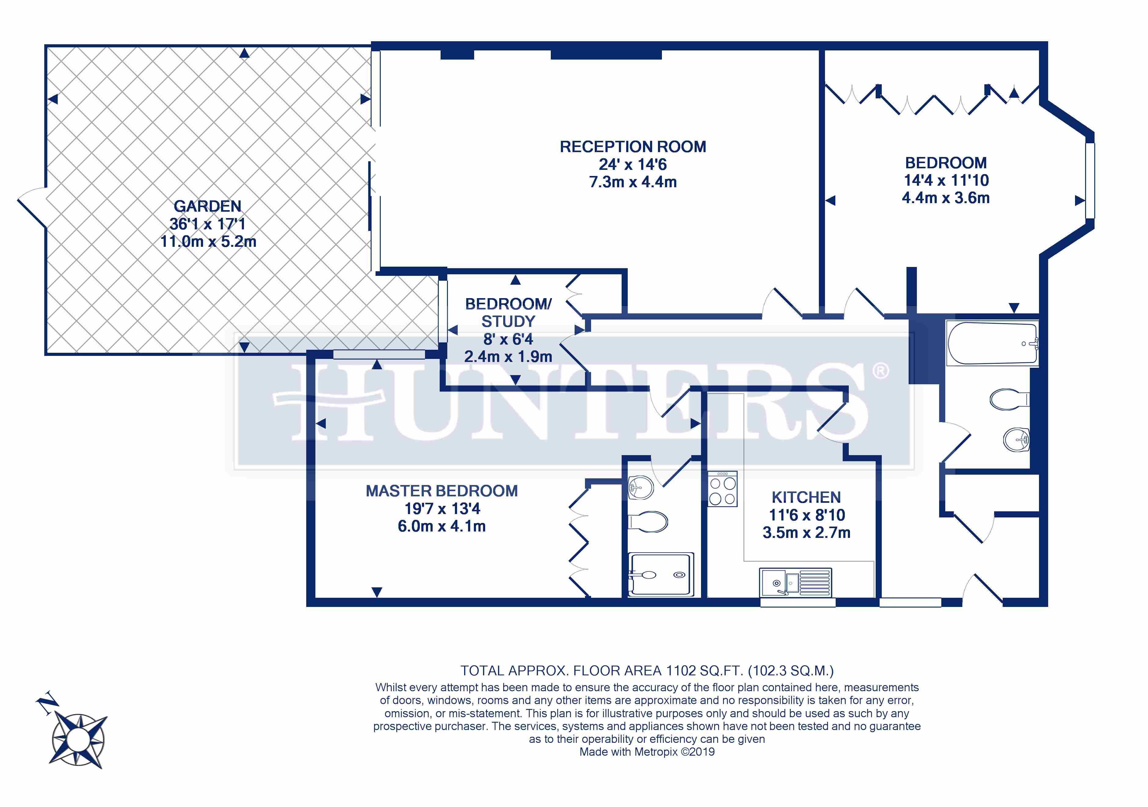 3 Bedrooms Flat to rent in Platts Lane, London NW3