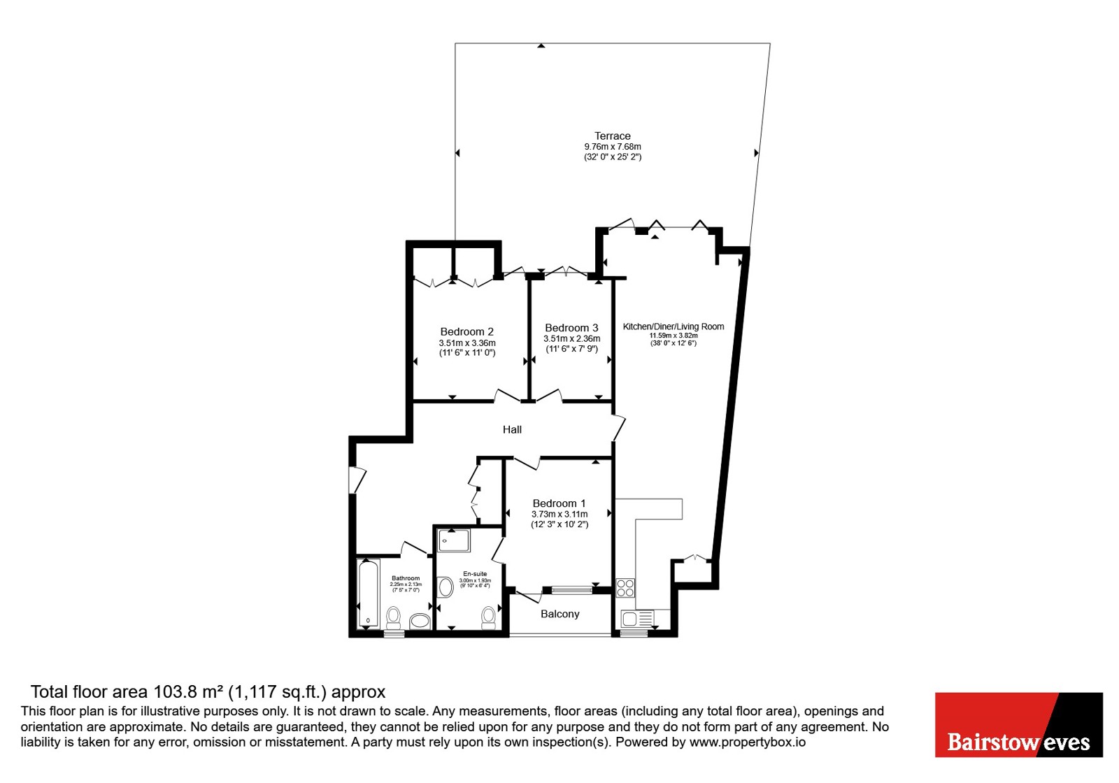 9 Post House Apartments,, Johnston Road, Woodford Green floorplan