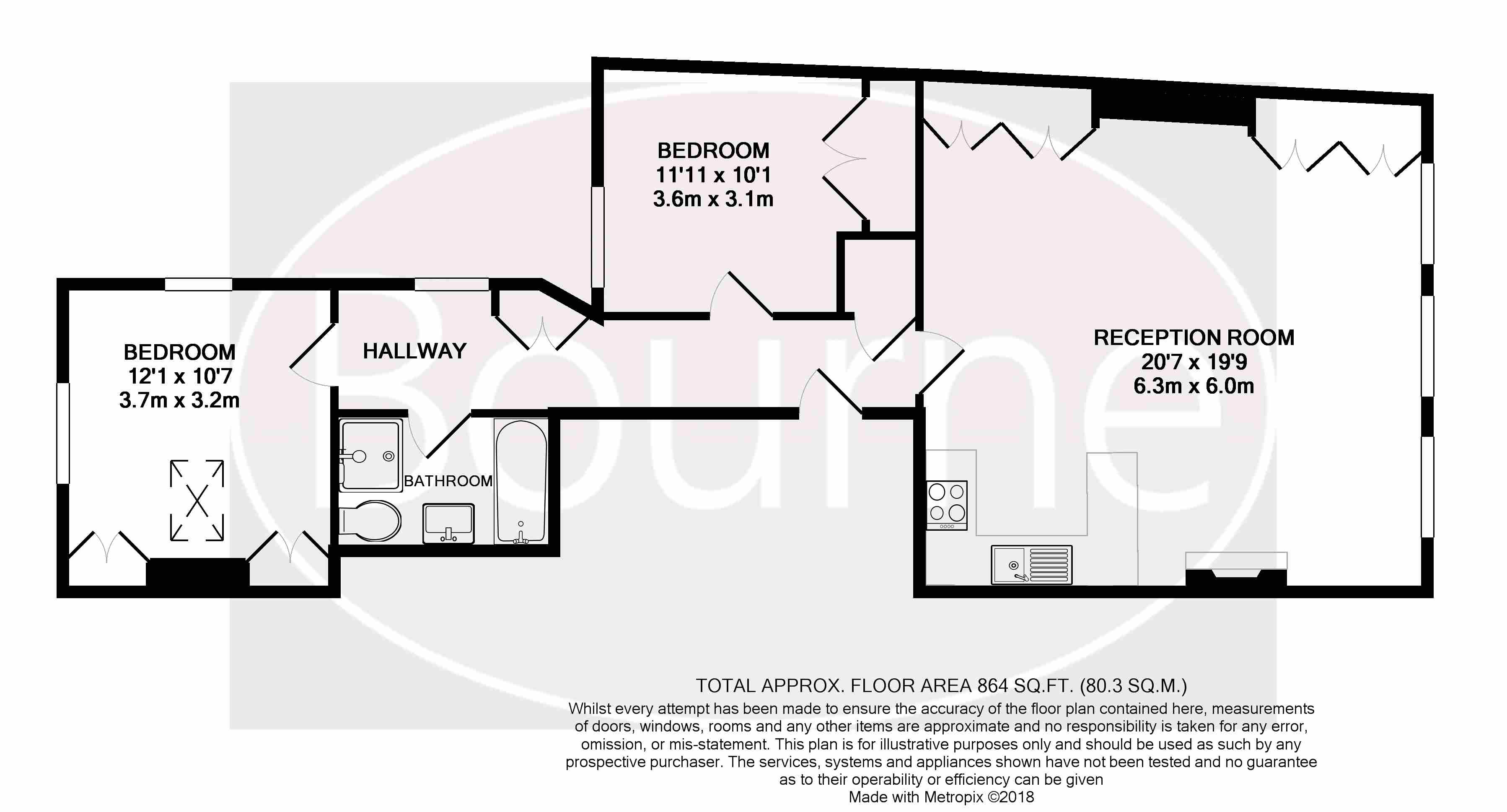 2 Bedrooms Flat to rent in Church Street, Weybridge KT13