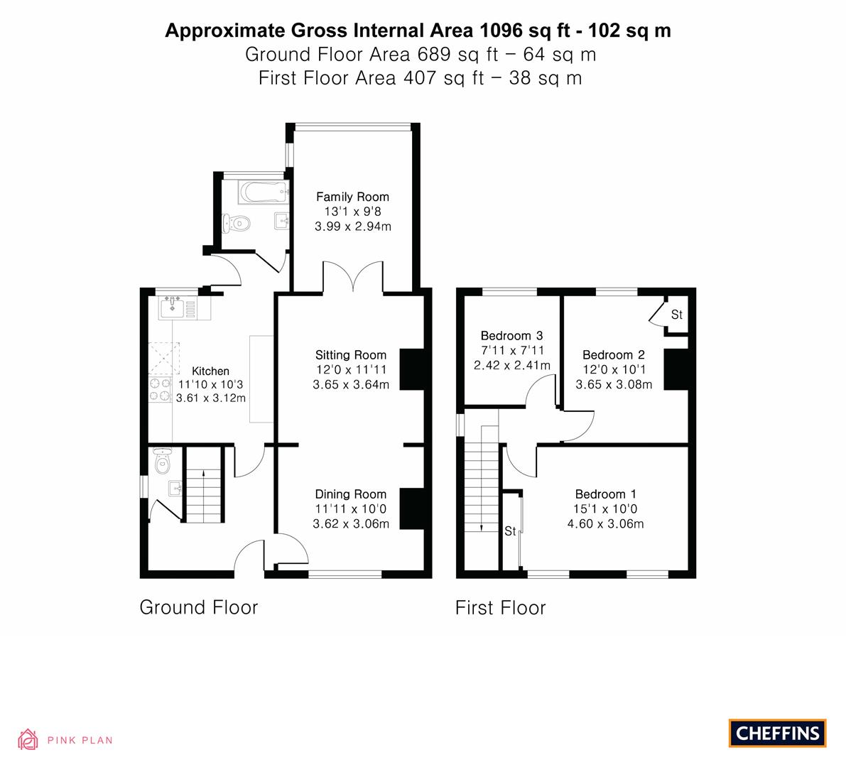 11, Queens Meadow, Cambridge floorplan