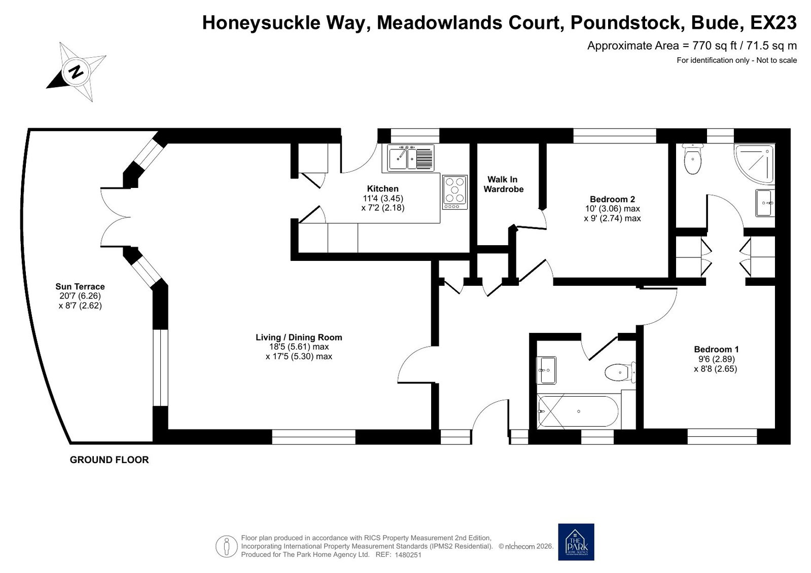 Meadowlands Court,22 Honeysuckle Way, Bude floorplan