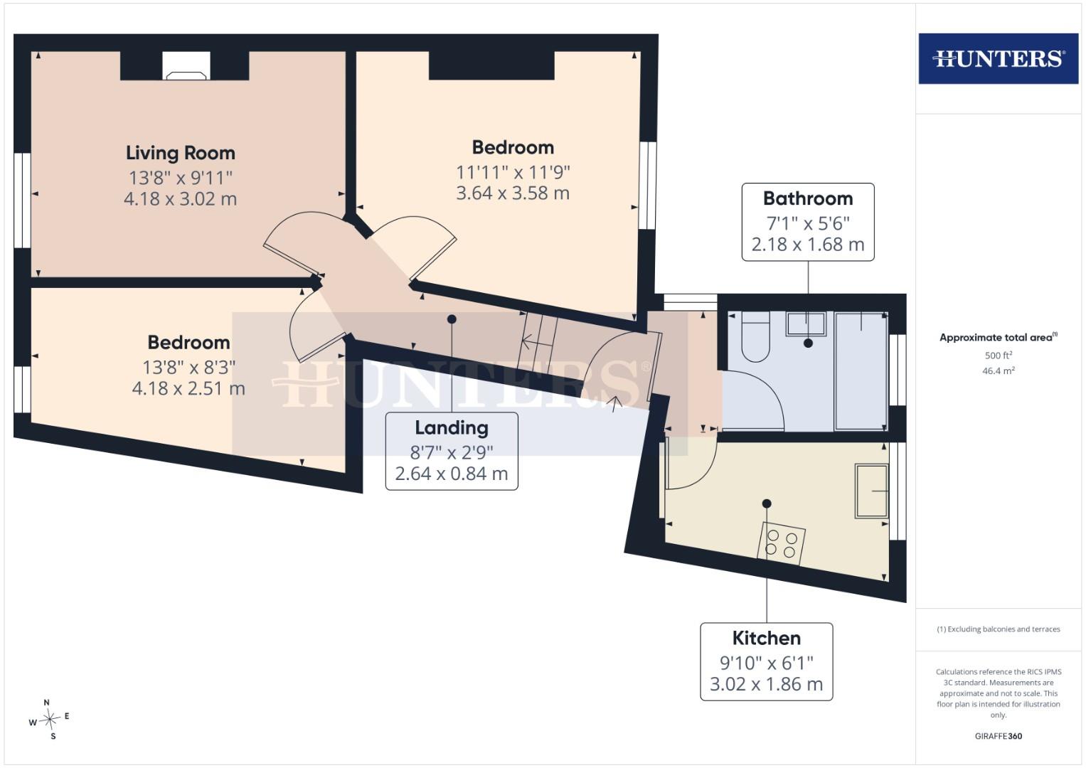 Flat 2, 3, Claremont, Filey floorplan
