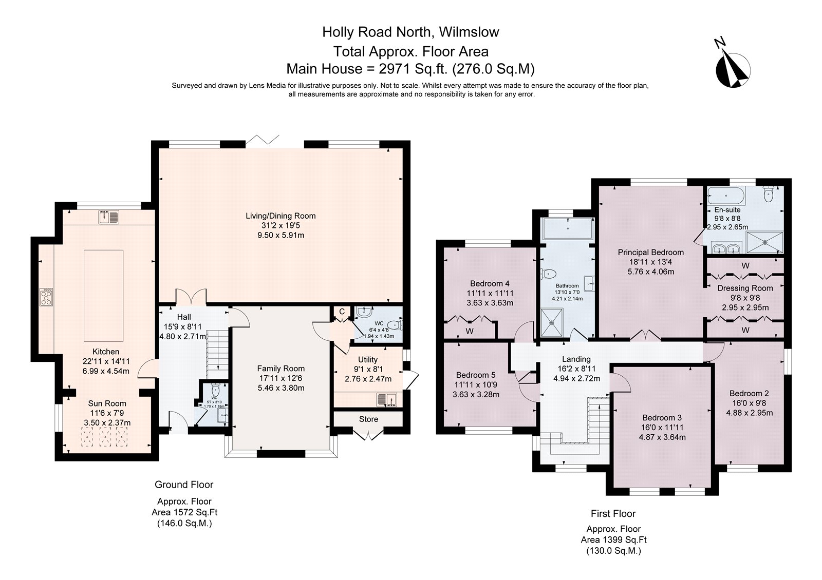 13, Holly Road North, Cheshire floorplan