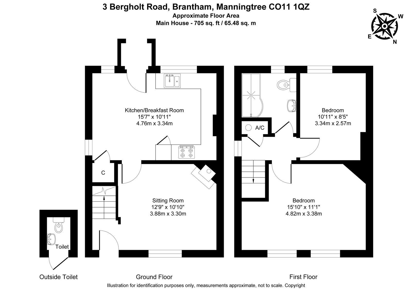 West Green Cottages,3, Bergholt Road, Manningtree floorplan