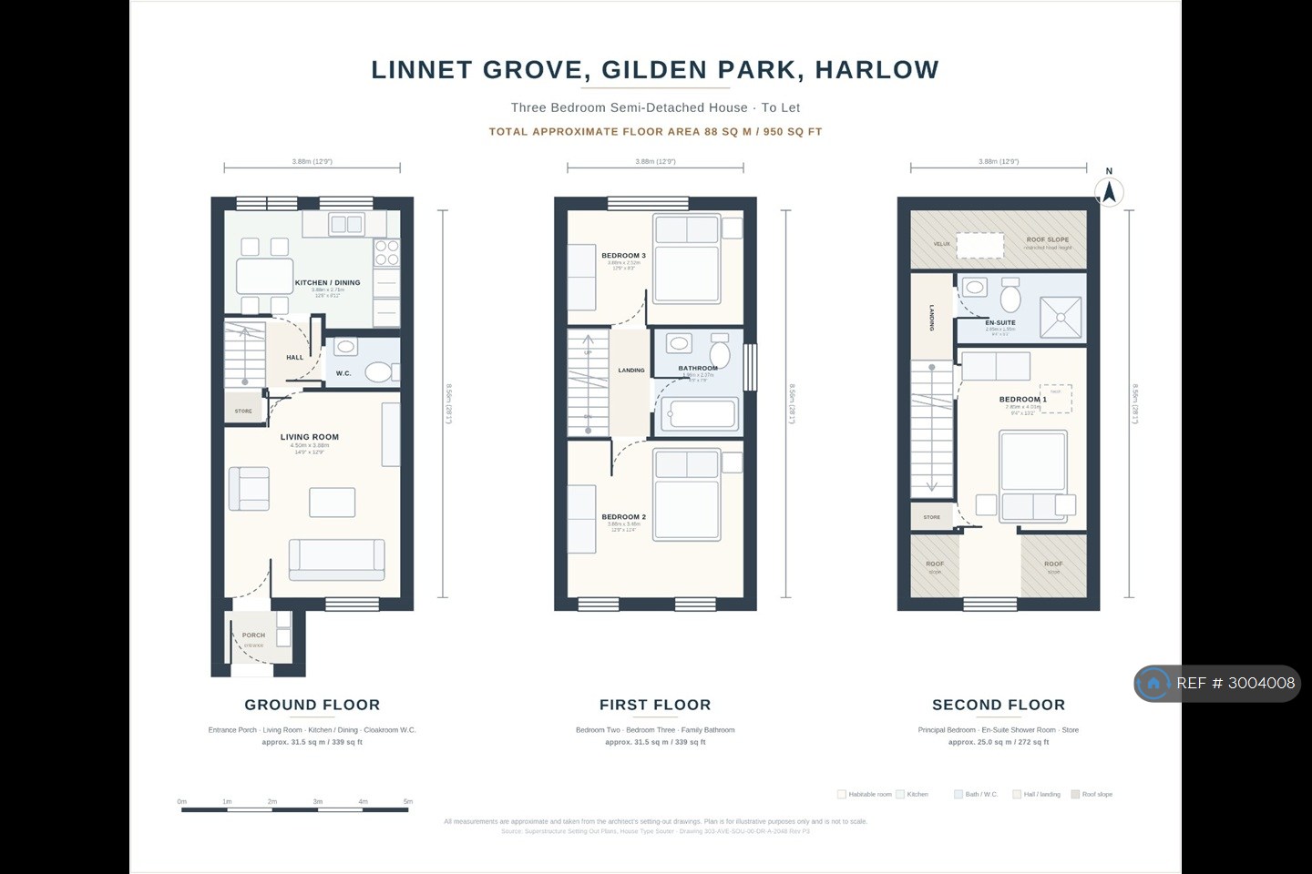 Linnet Grove, Harlow floorplan