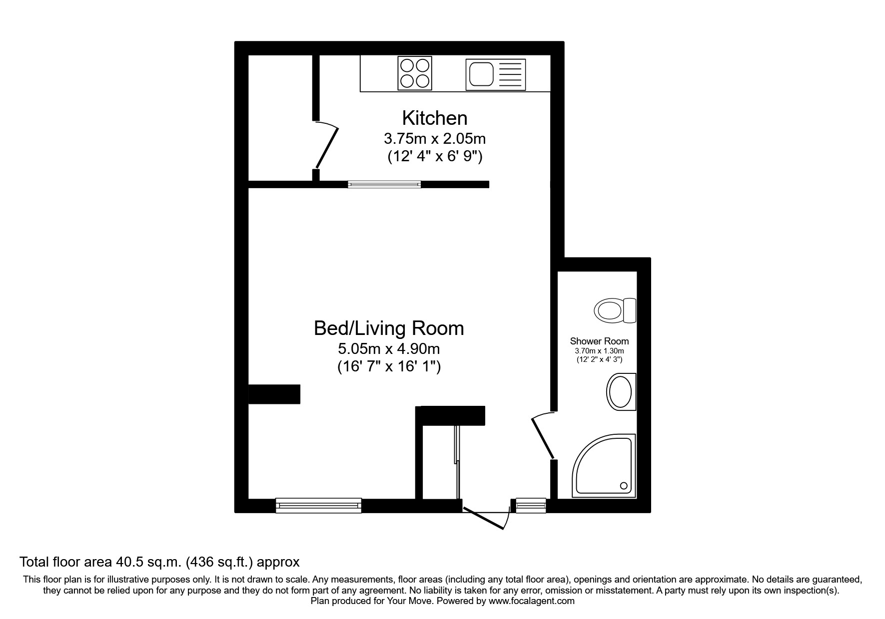 Apartment 1, Arboretum Apartments, 76-78, Monks Road, Lincolnshire floorplan