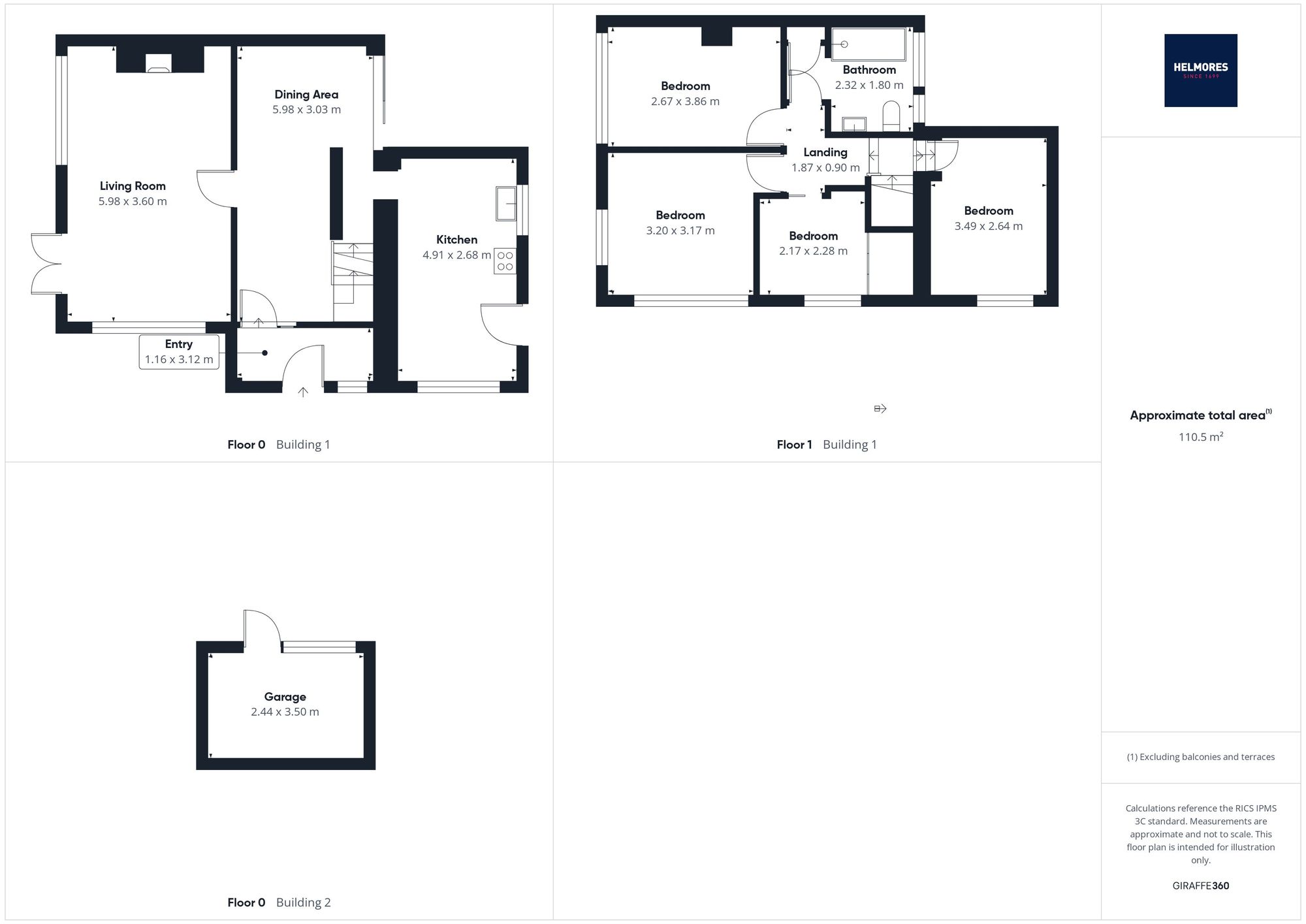 1 Cherry Close, Crediton floorplan