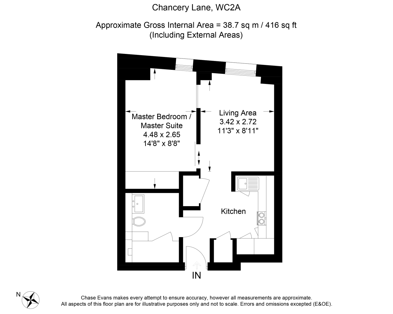 1 Bedrooms Flat to rent in Chancery Quarters, Holborn, London WC2A