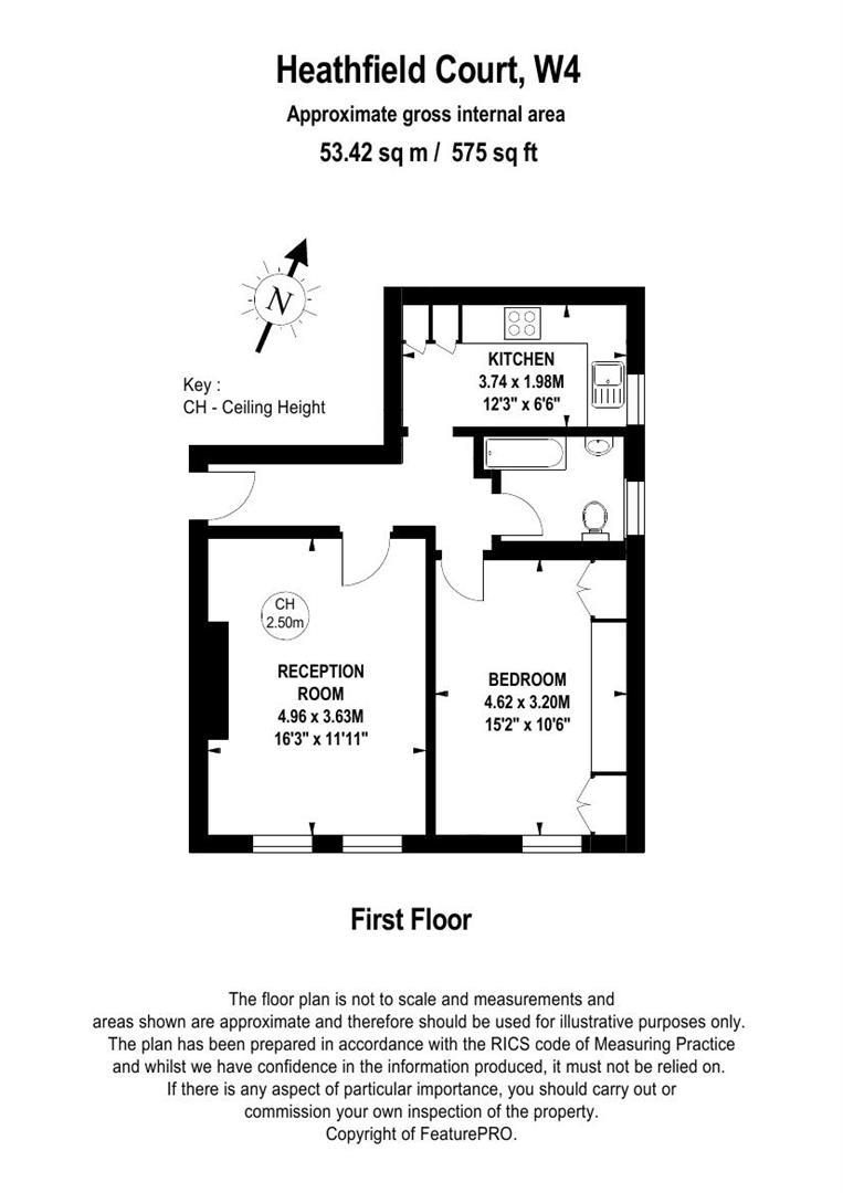 1 Bedrooms Flat to rent in Heathfield Court, Chiswick, London W4