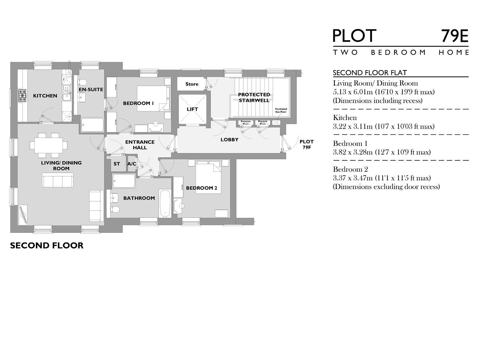 79e Oliver House, Great Cranford Street, Dorchester floorplan