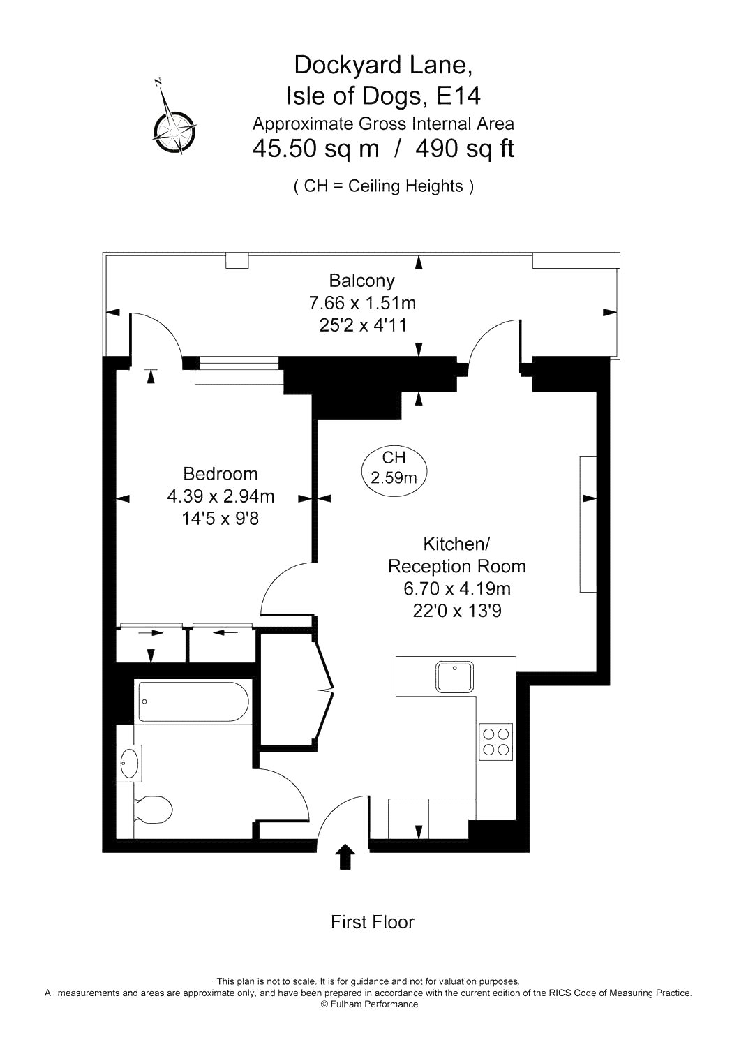 1 Bedrooms Flat to rent in Dockyard Lane, London E14
