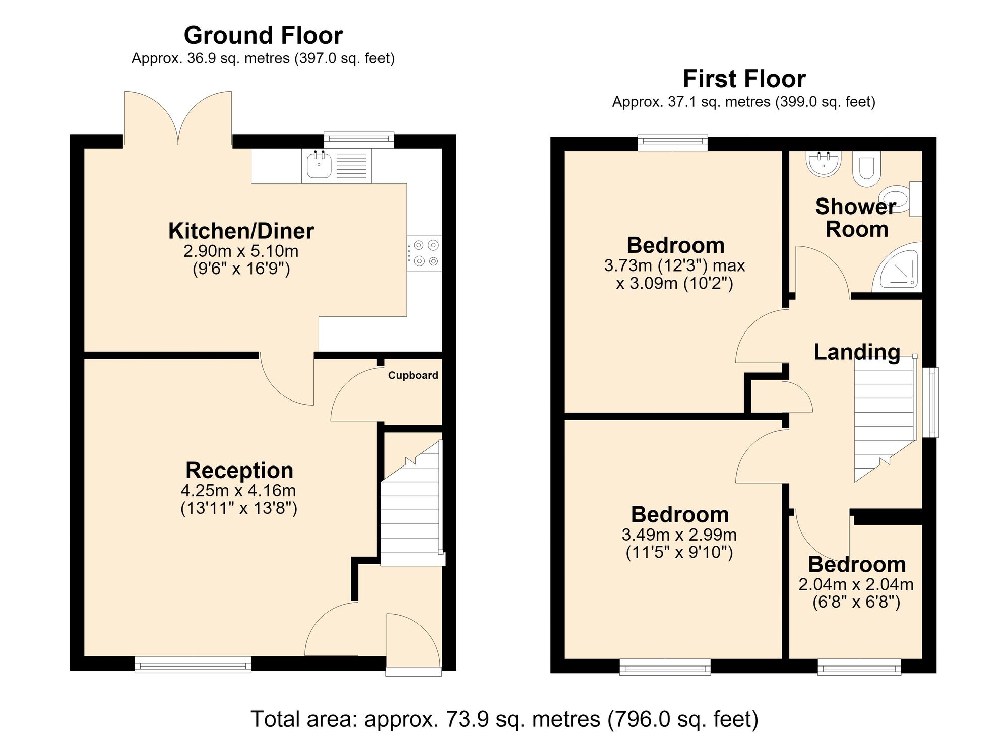 1 Prince Lee Meadows, Darwen floorplan