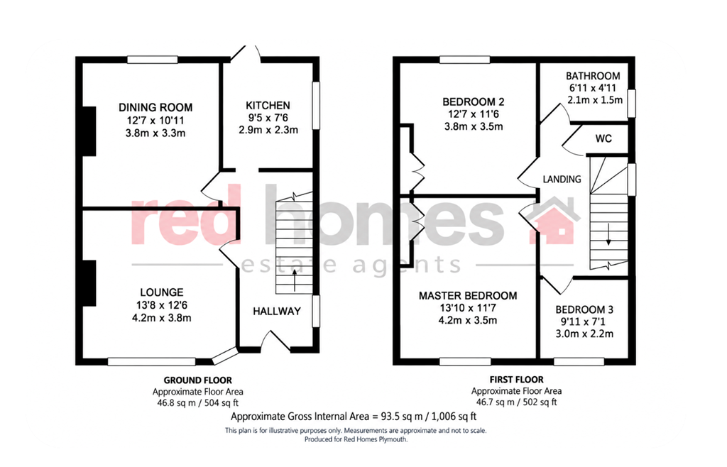 43, Wycliffe Road Devon, Plymouth floorplan