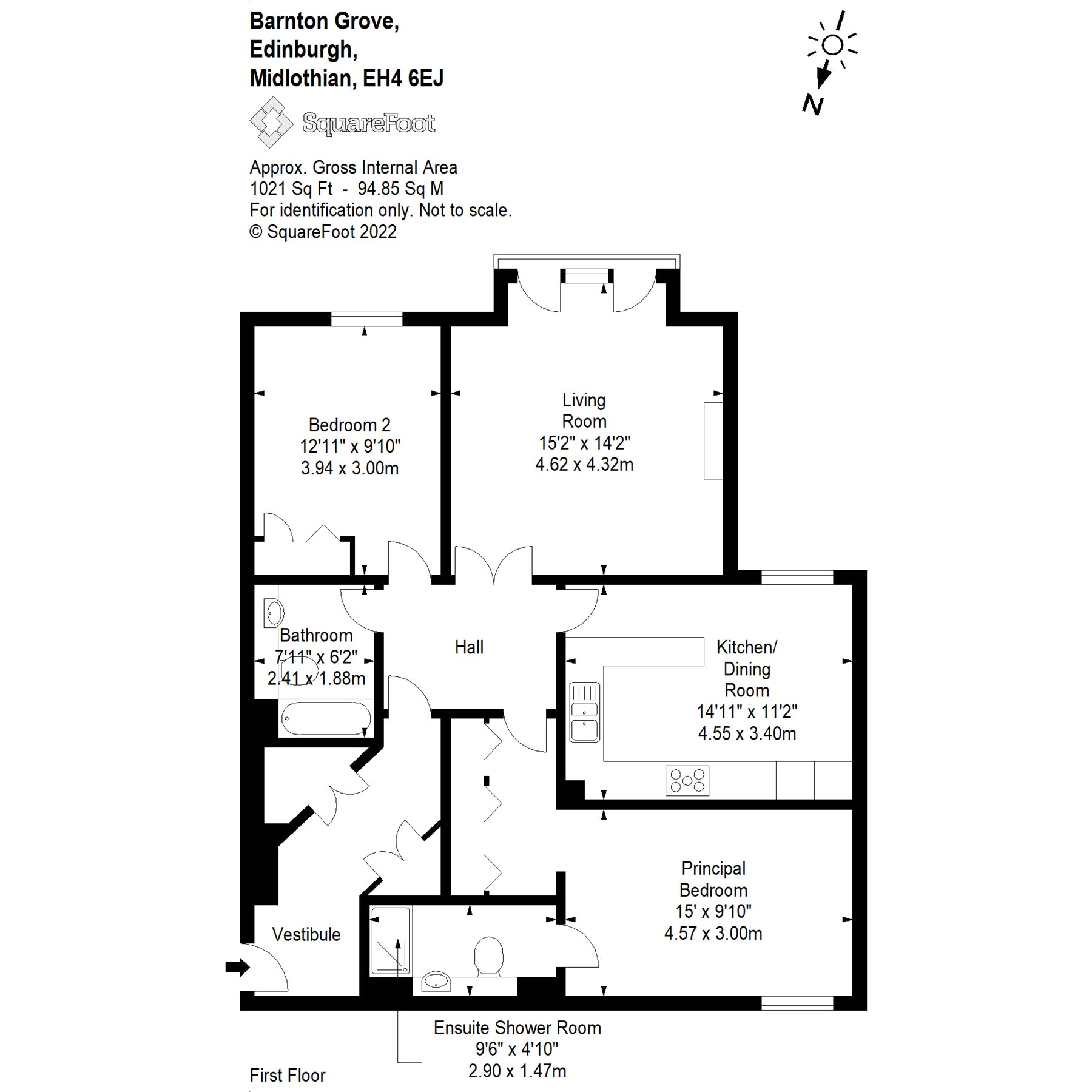 Barnton Grove, Barnton, Edinburgh EH4, 2 bedroom flat for sale