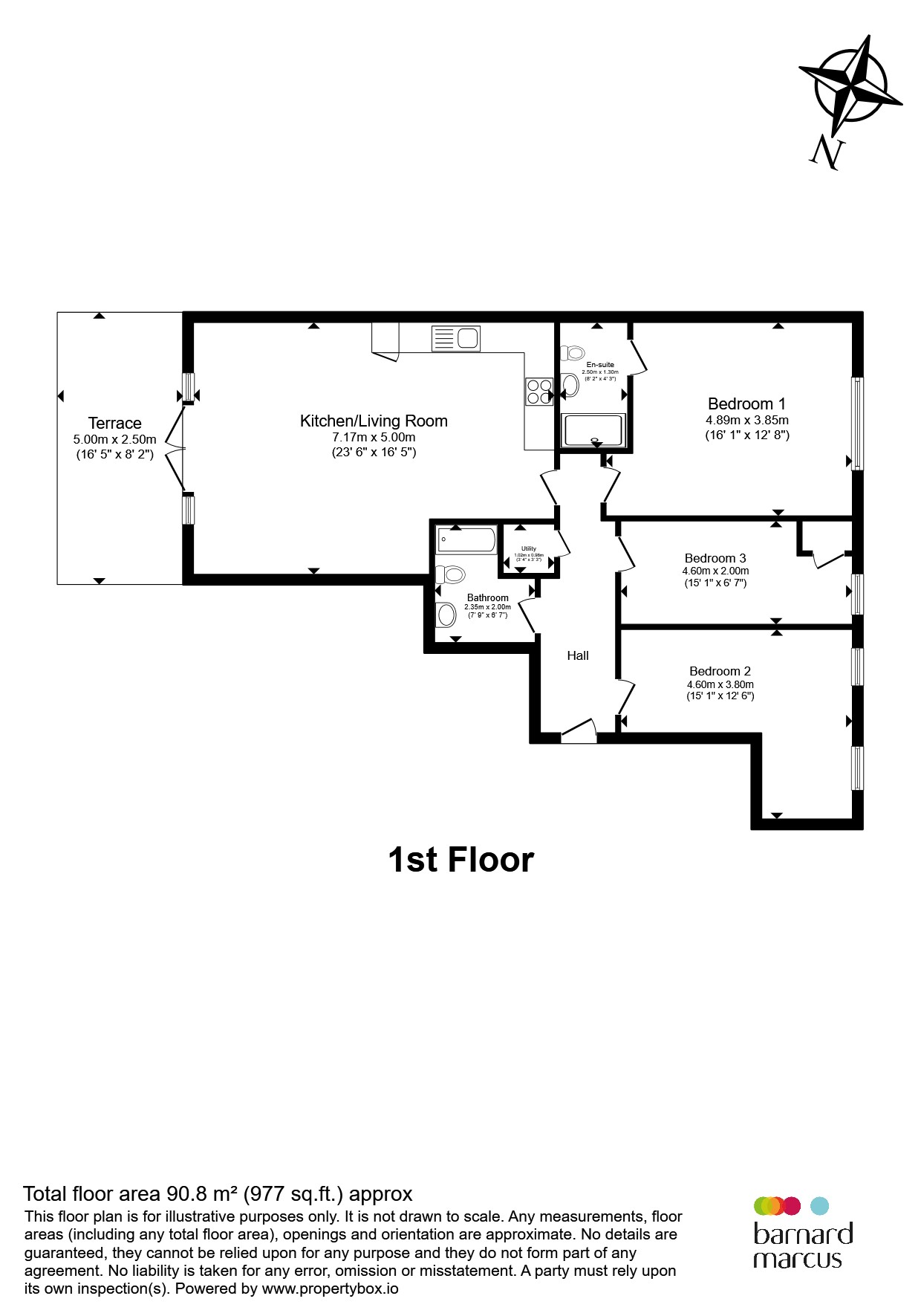 Flat 4, 272, Chase Side, London, N14 floorplan
