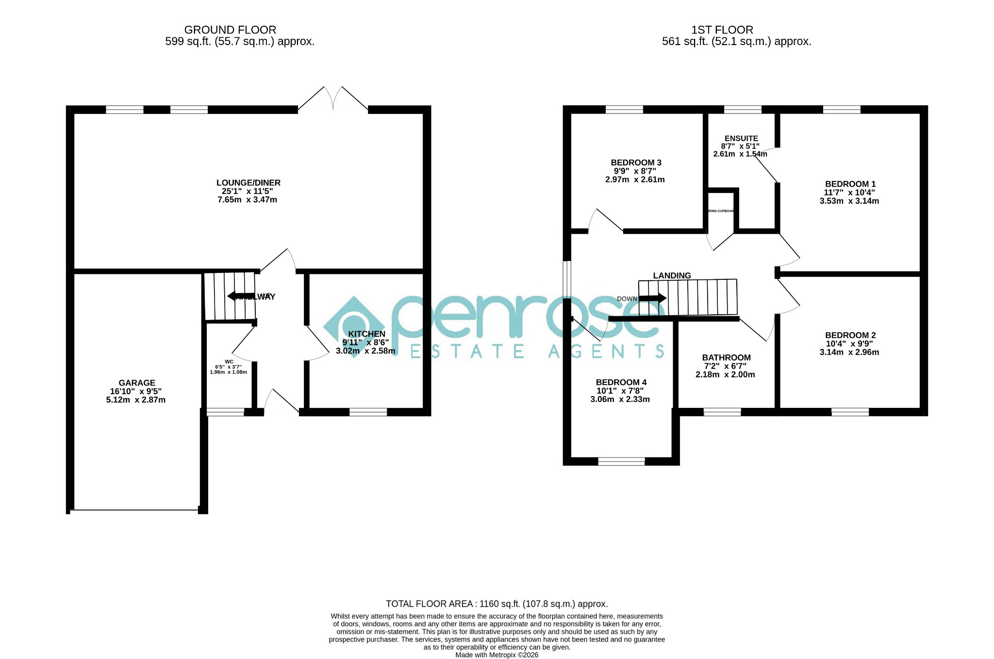 61 Tameton Close, Luton, Bedfordshire floorplan