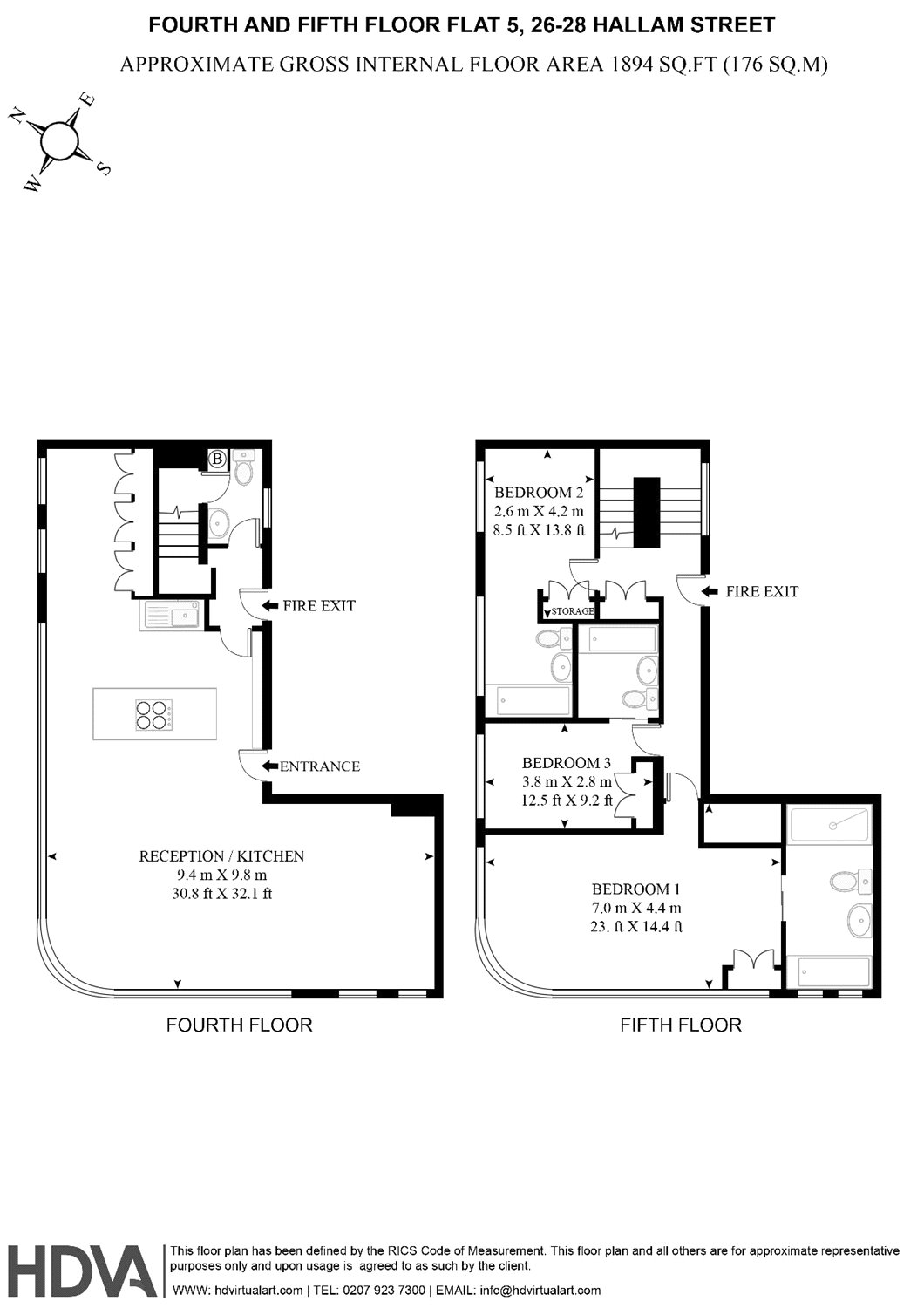 3 Bedrooms Flat to rent in Hallam Street, Marylebone, London W1W