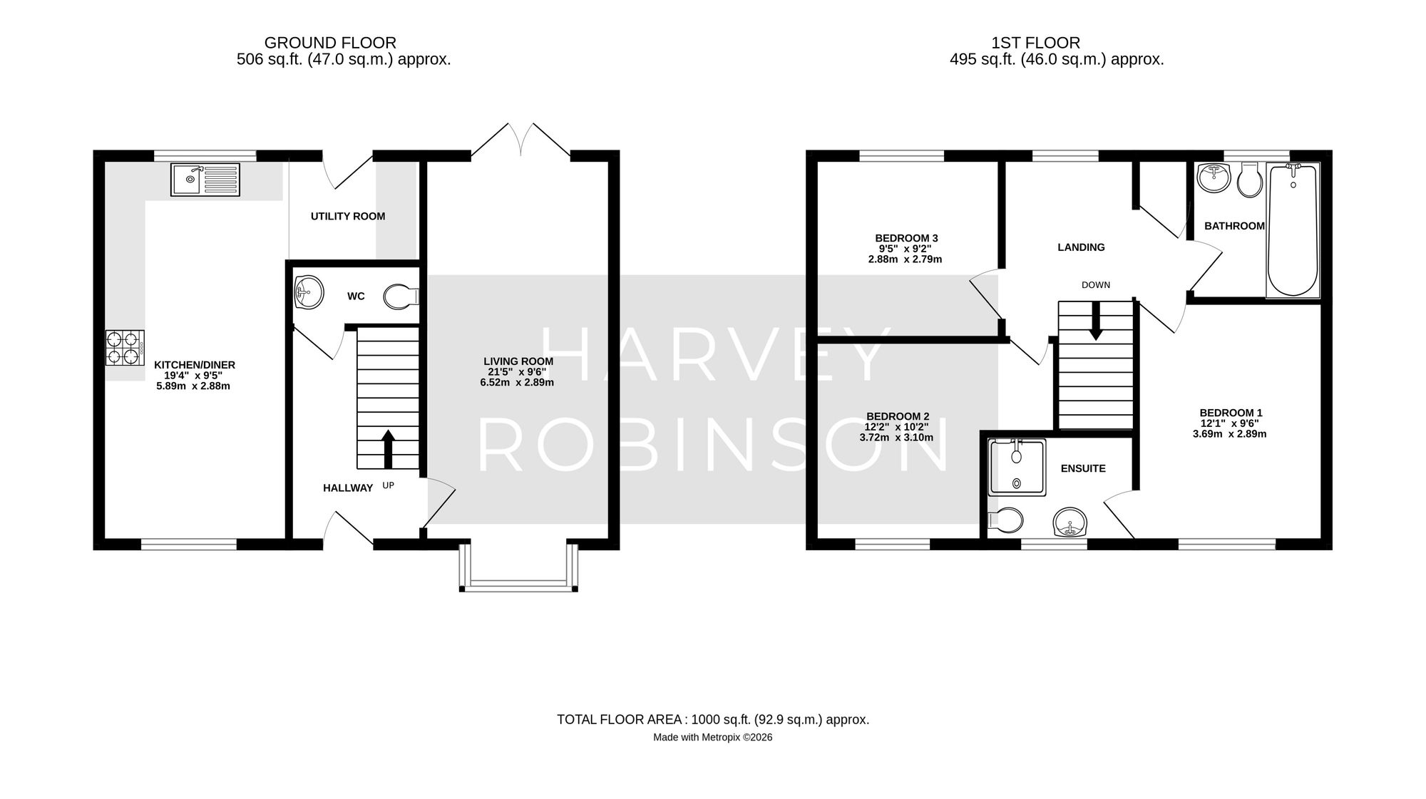 61 Bargroves Avenue, St. Neots floorplan