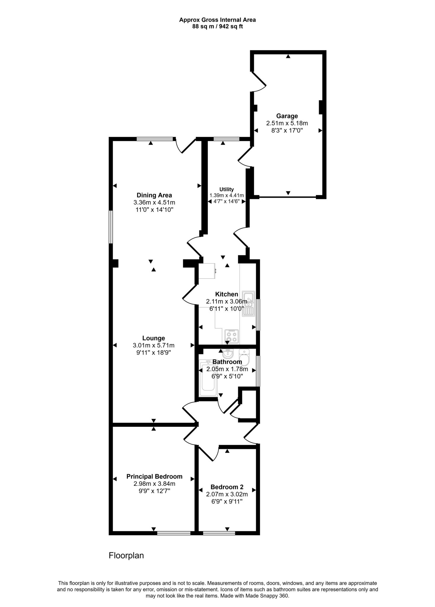 48, Blenheim Drive, Tewkesbury floorplan