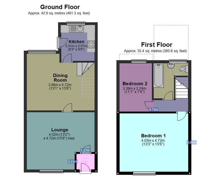 2 Bedrooms Terraced house to rent in Fletcher Road, Preston, Lancashire PR1