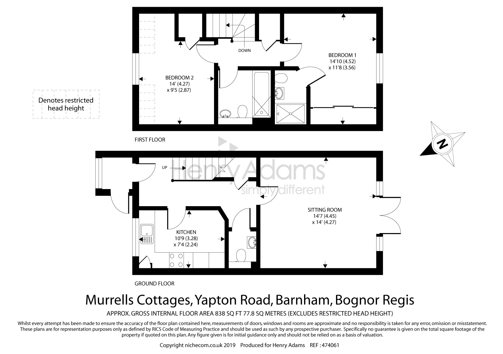 2 Bedrooms Terraced house for sale in Murrells Cottages, Yapton Road, Barnham PO22