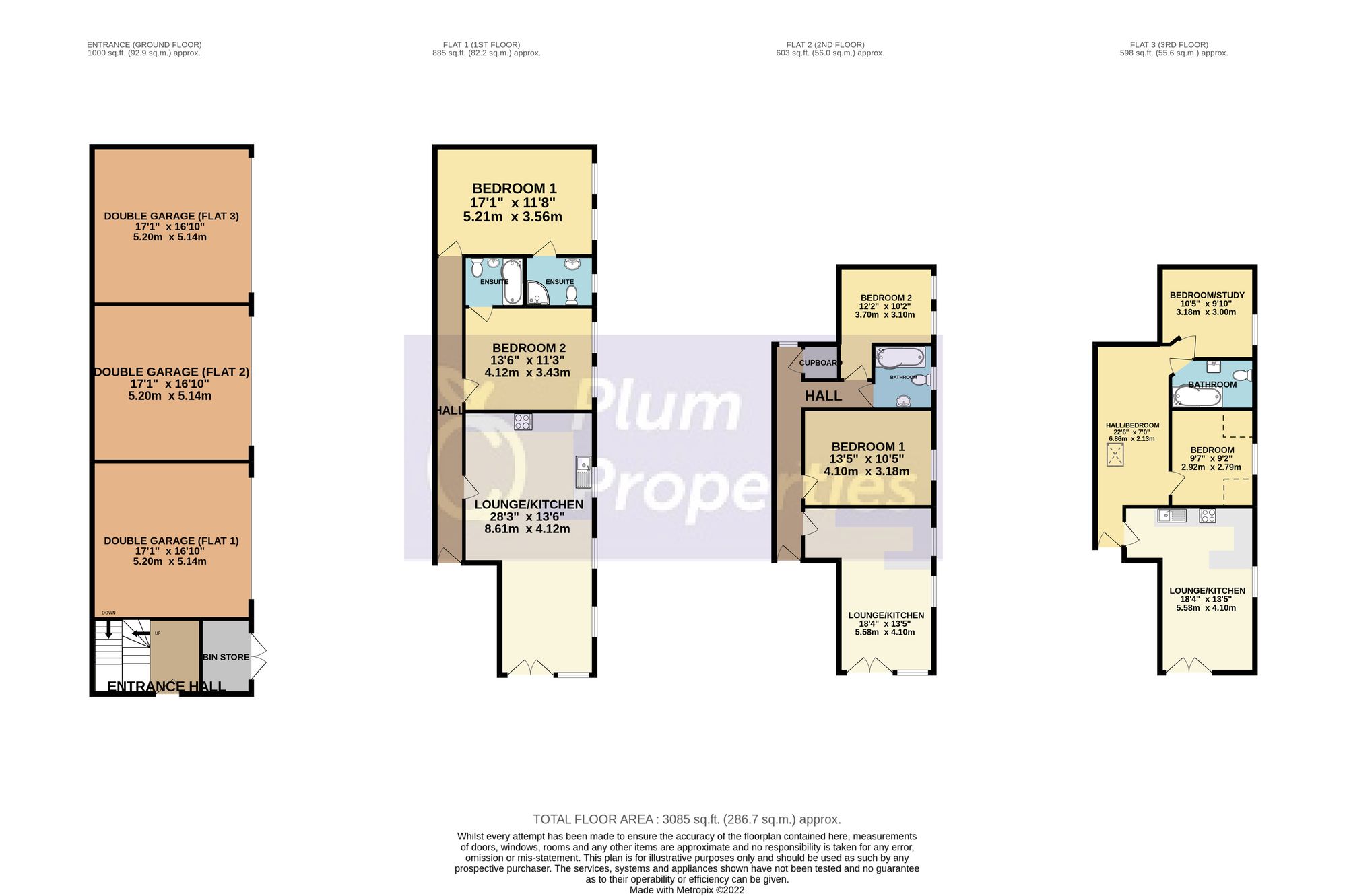 Flats 1-3, 2 Princes Street, Douglas, Isle of Man floorplan