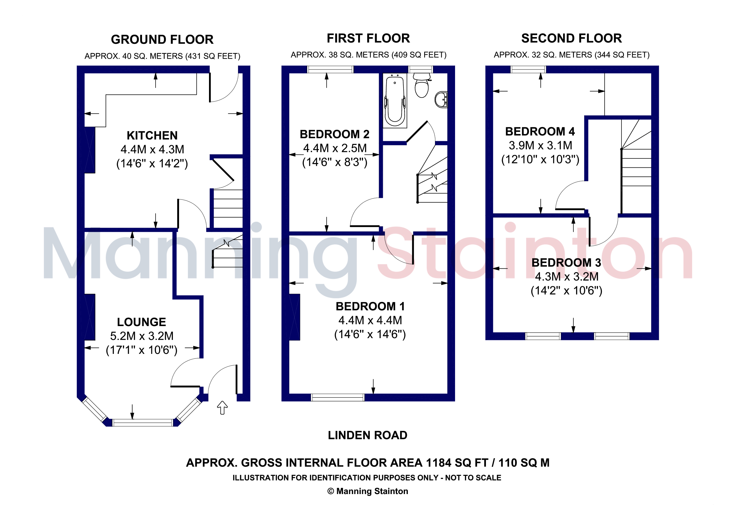 18, Linden Road, West Yorkshire floorplan
