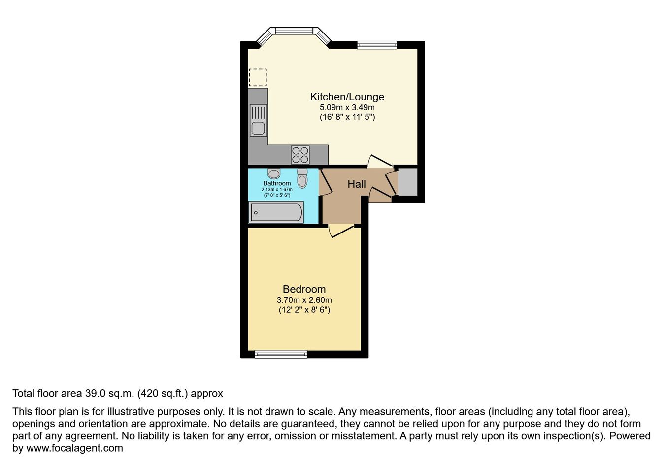 Flat 4, 23a, Chapel Road, Worthing floorplan