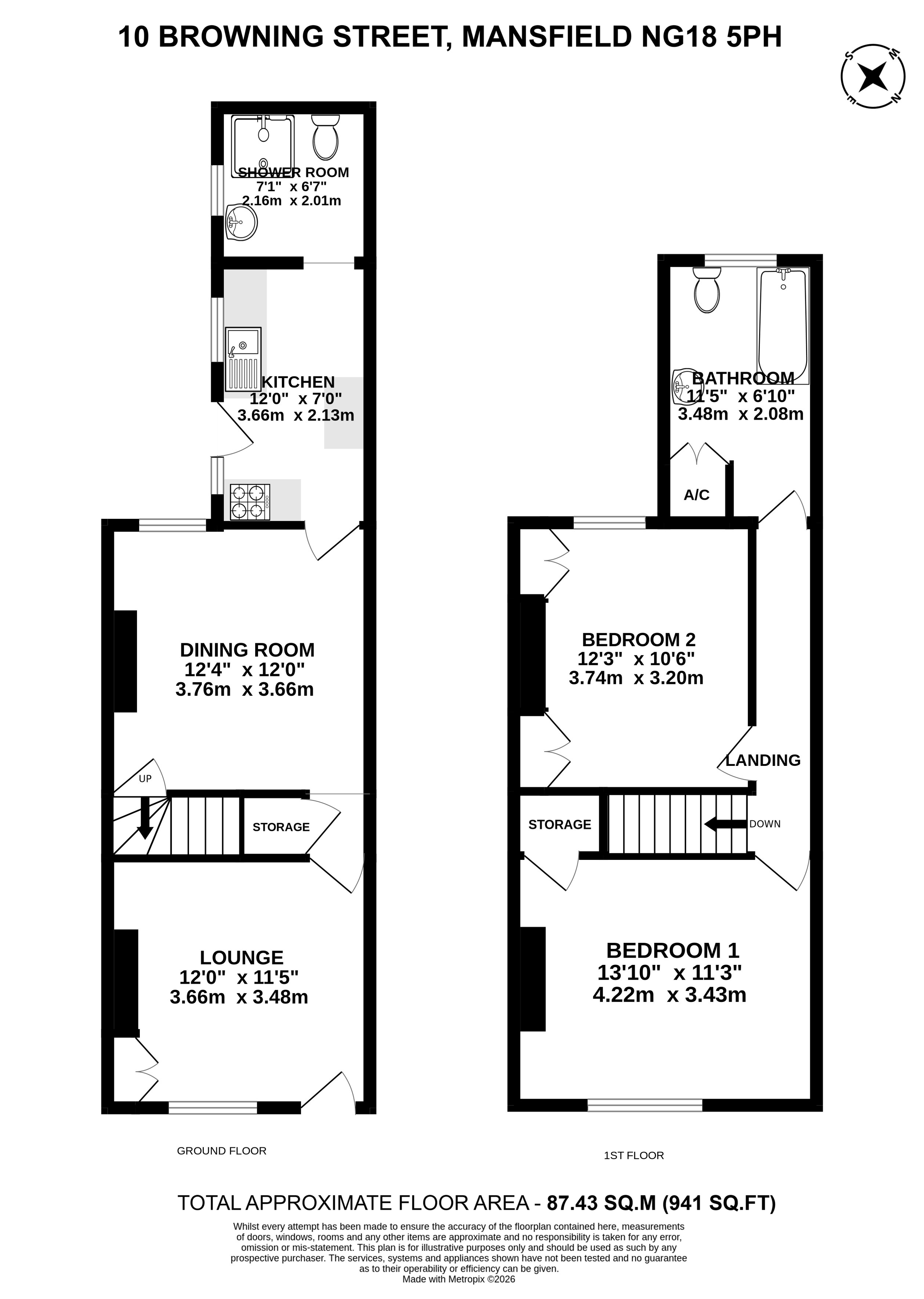 10, Browning Street, Mansfield floorplan
